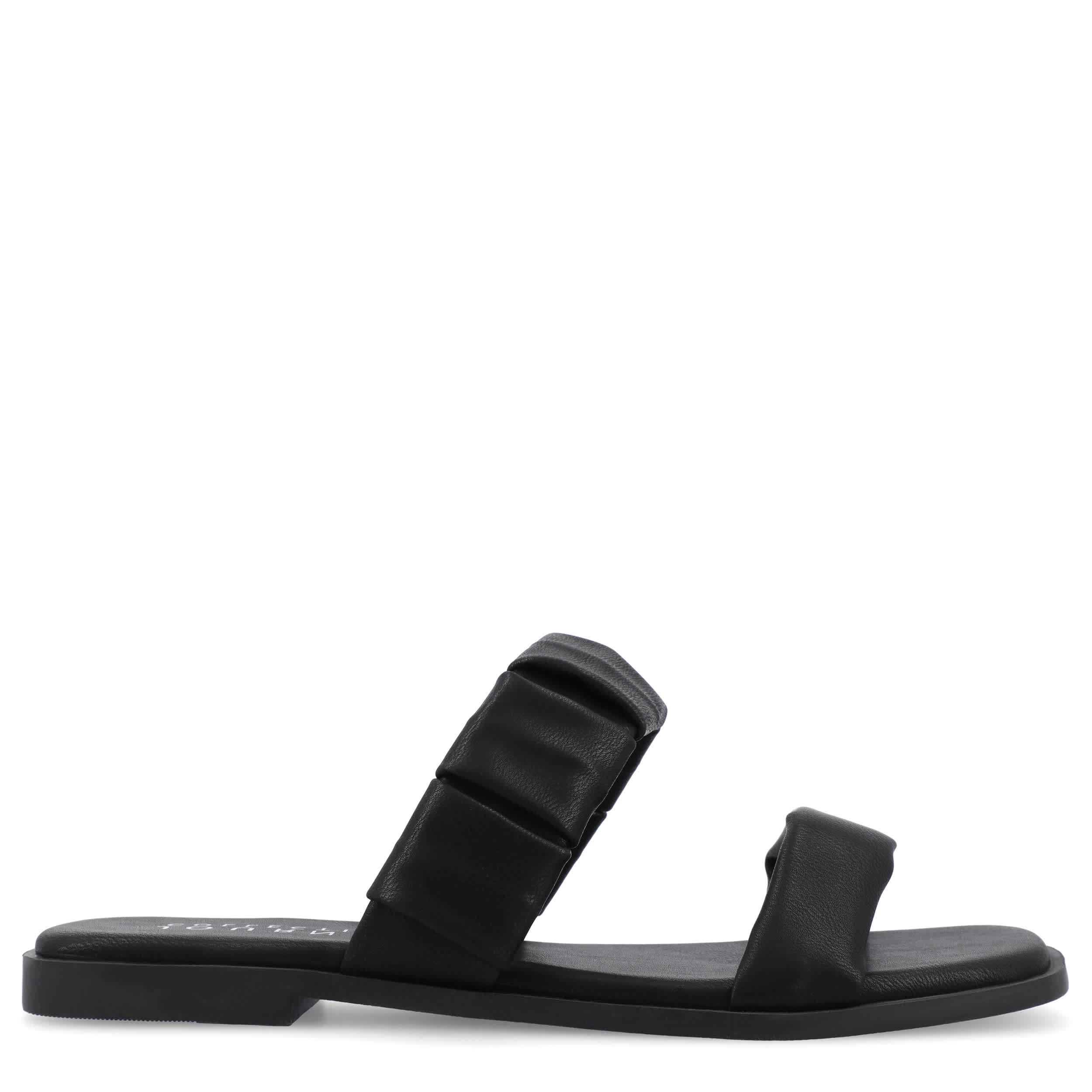 JOURNEE COLLECTION-WOMENS PEGIE SANDALS-BLACK & 