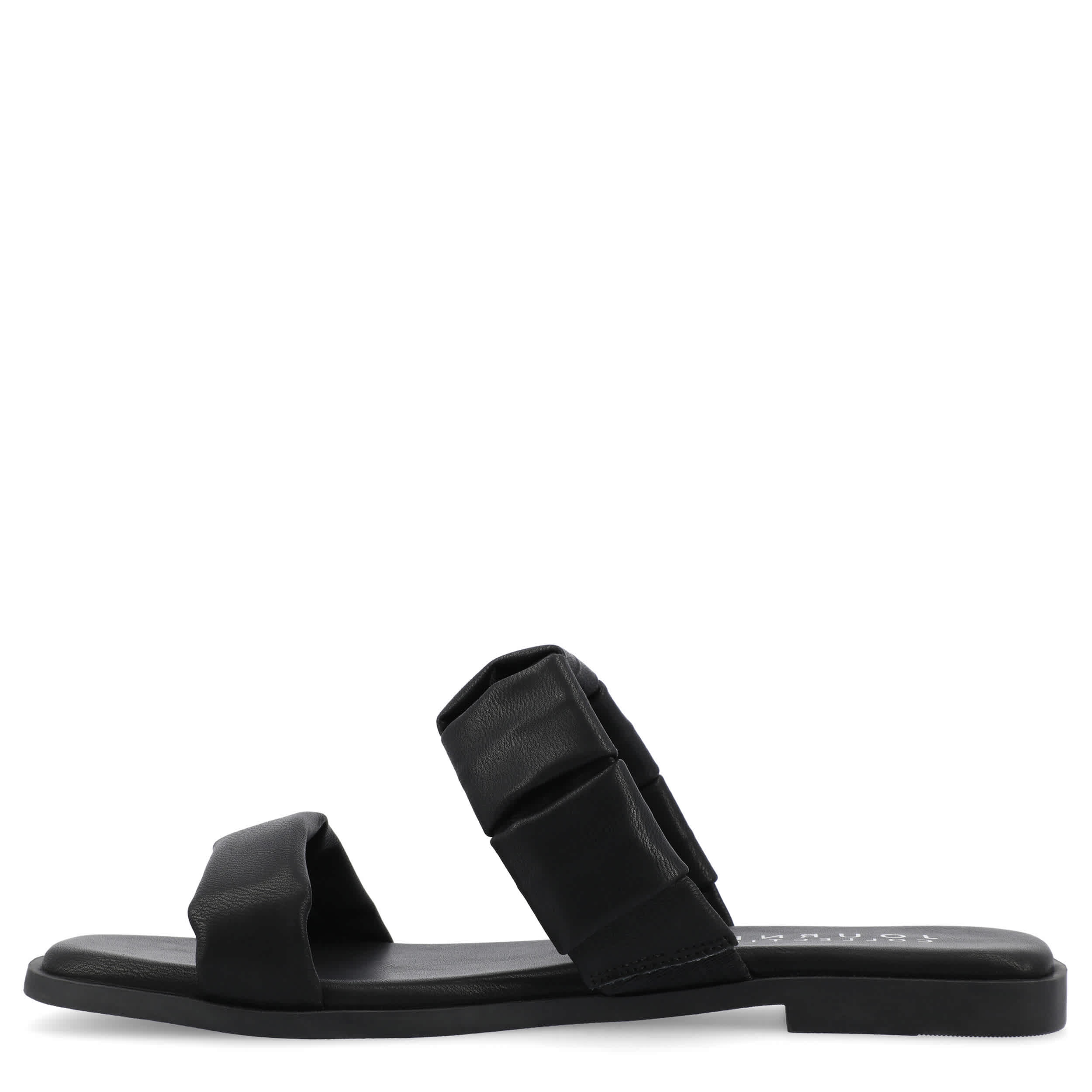 JOURNEE COLLECTION-WOMENS PEGIE SANDALS-BLACK & 