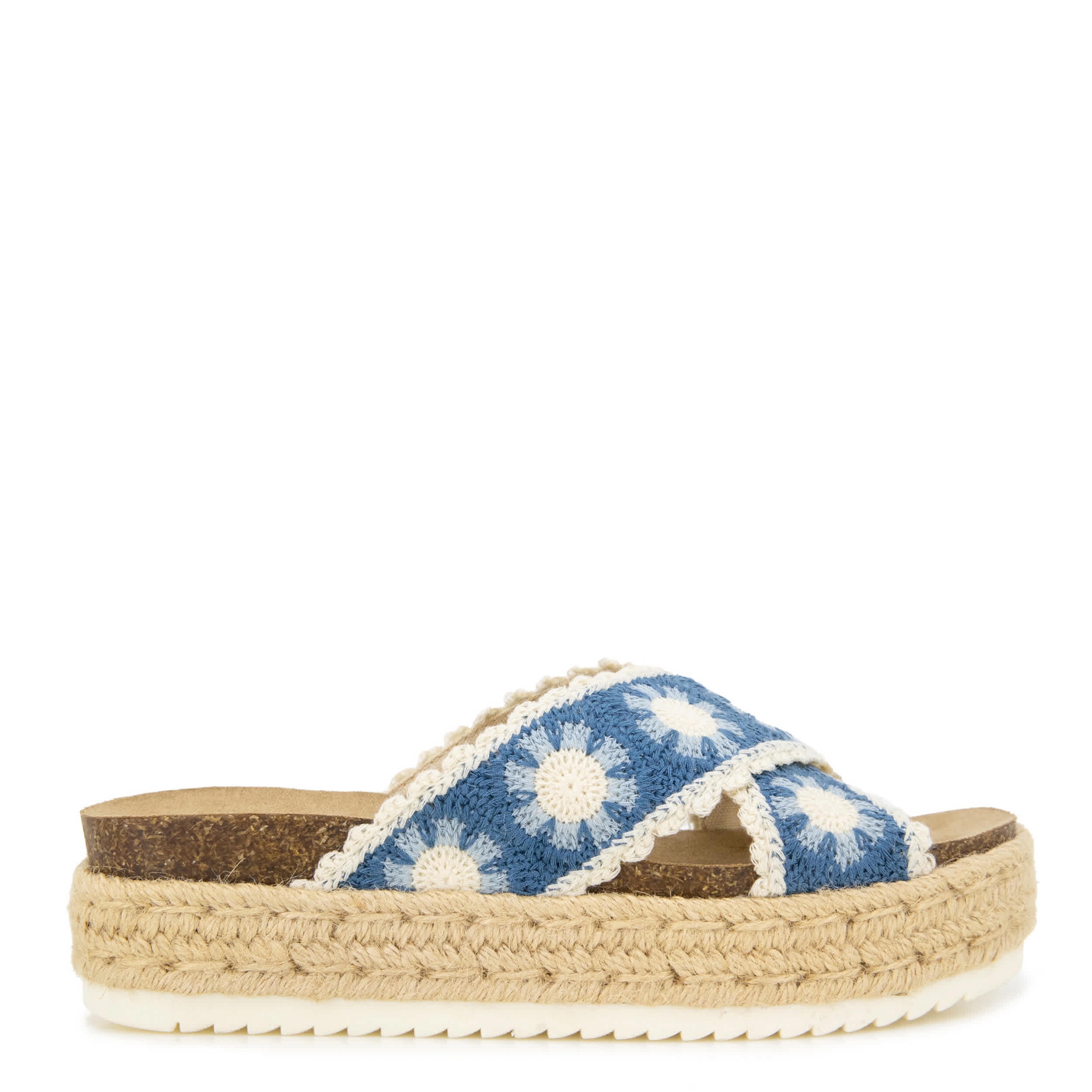 UNIONBAY-WOMENS PEACEFUL CASUAL SANDAL-BLUE & MULTICOLOR
