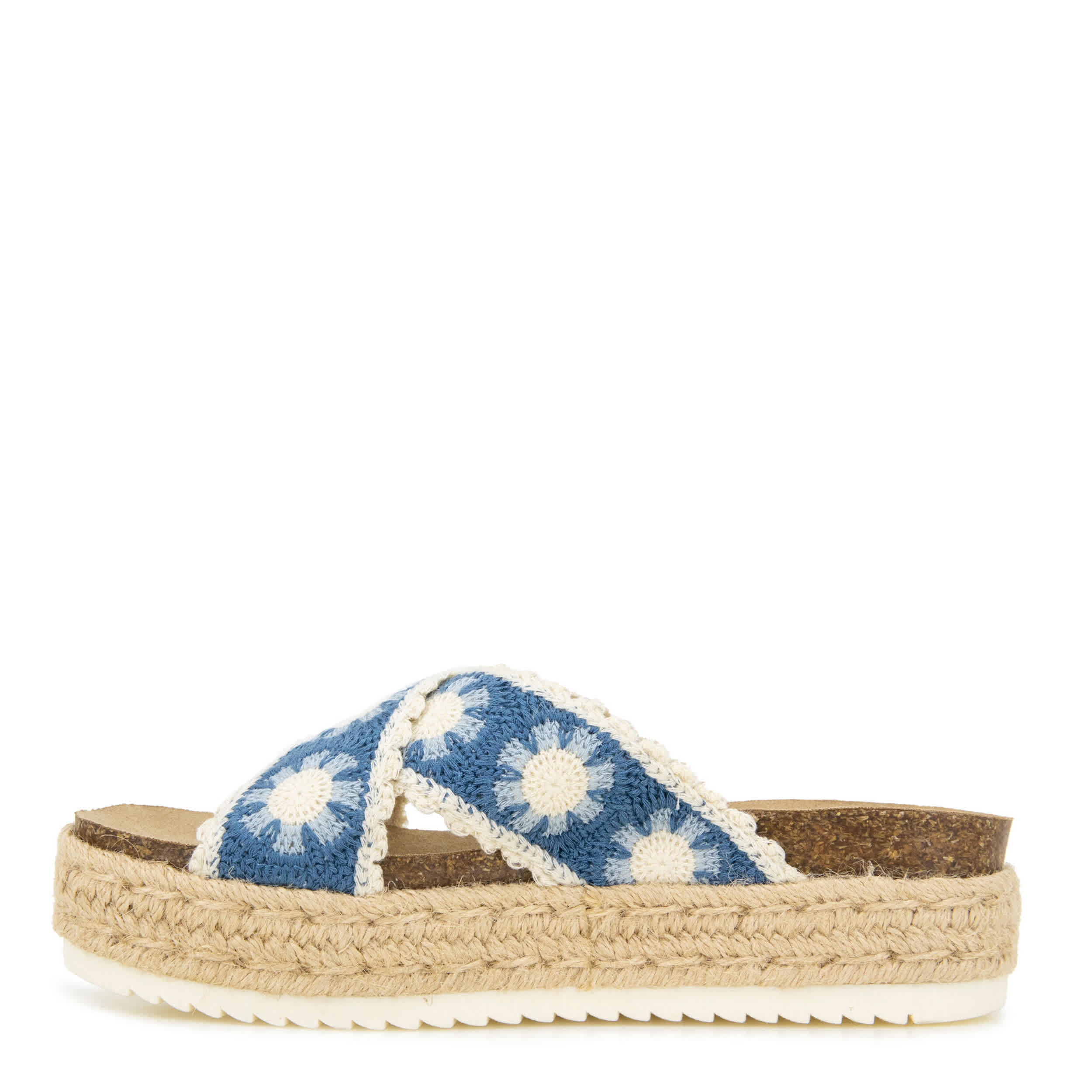 UNIONBAY-WOMENS PEACEFUL CASUAL SANDAL-BLUE & MULTICOLOR