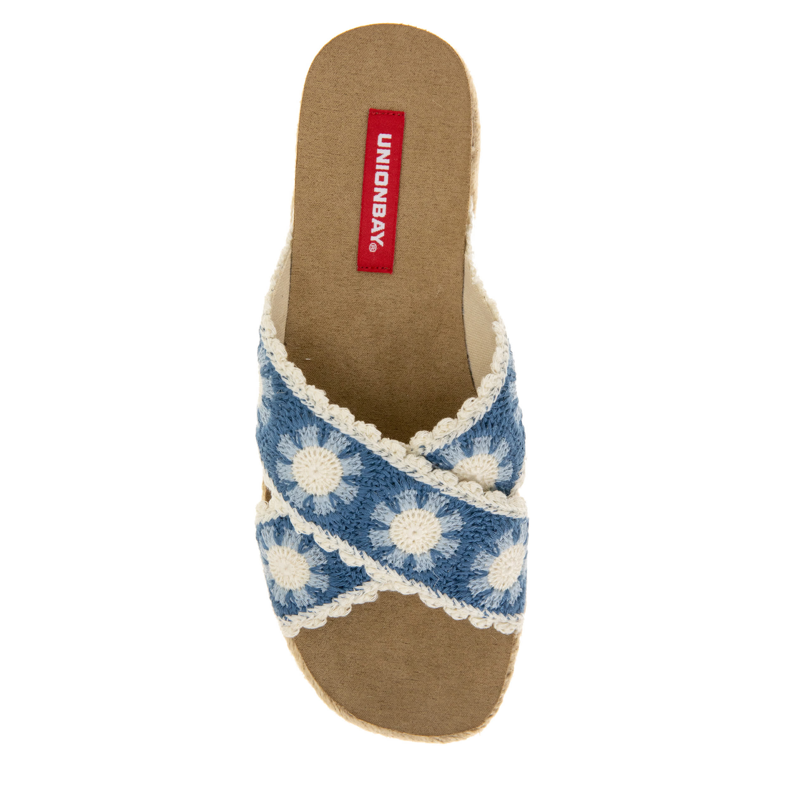 UNIONBAY-WOMENS PEACEFUL CASUAL SANDAL-BLUE & MULTICOLOR