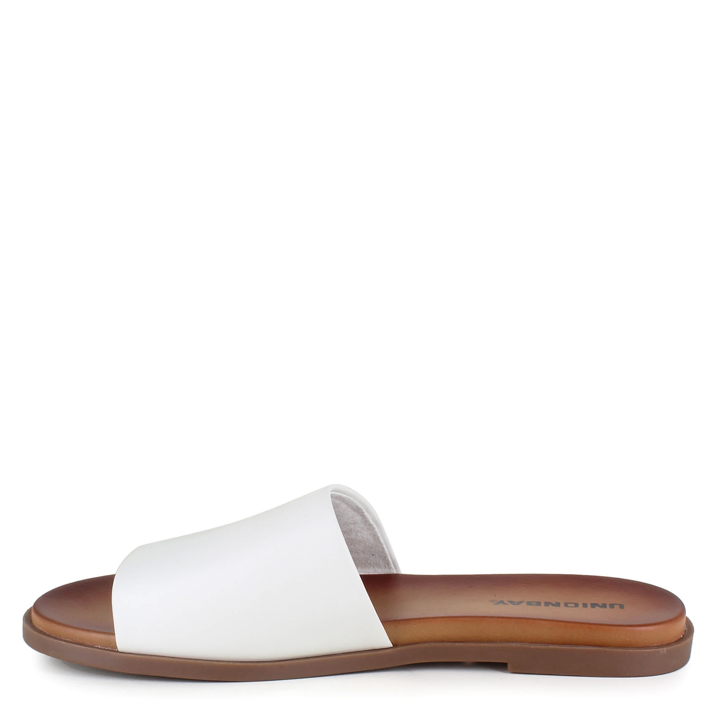 UNIONBAY-WOMENS RENEE SLIP ON SANDAL-WHITE & 