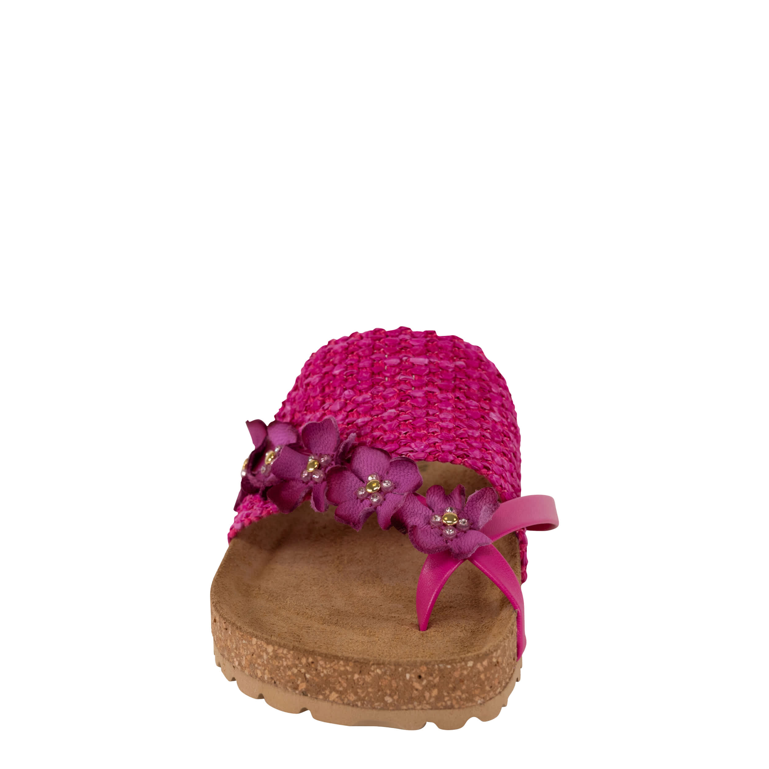 ITALIAN SHOEMAKERS-WOMENS PATRISHA FOOTBED SANDAL-FUSCHIA & 