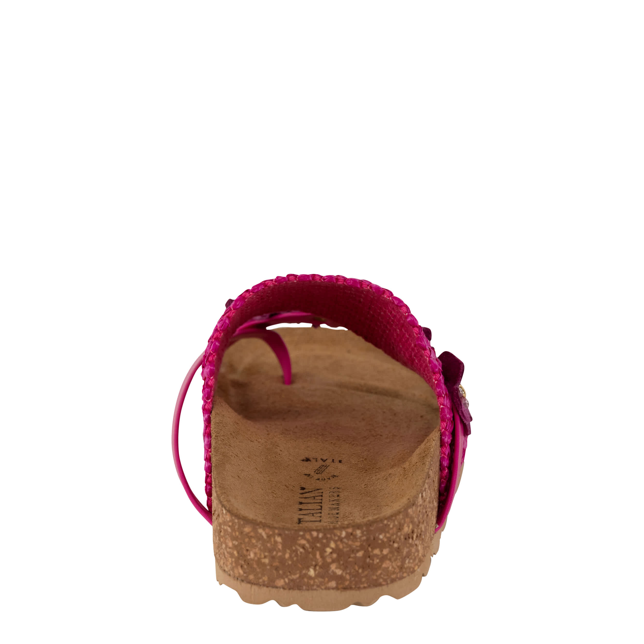 ITALIAN SHOEMAKERS-WOMENS PATRISHA FOOTBED SANDAL-FUSCHIA & 