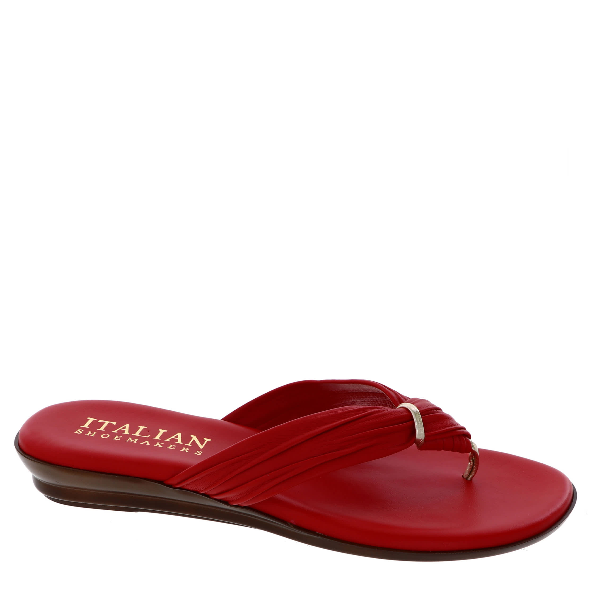ITALIAN SHOEMAKERS-WOMENS ALEENA FLIP FLOP SANDAL-RED & 
