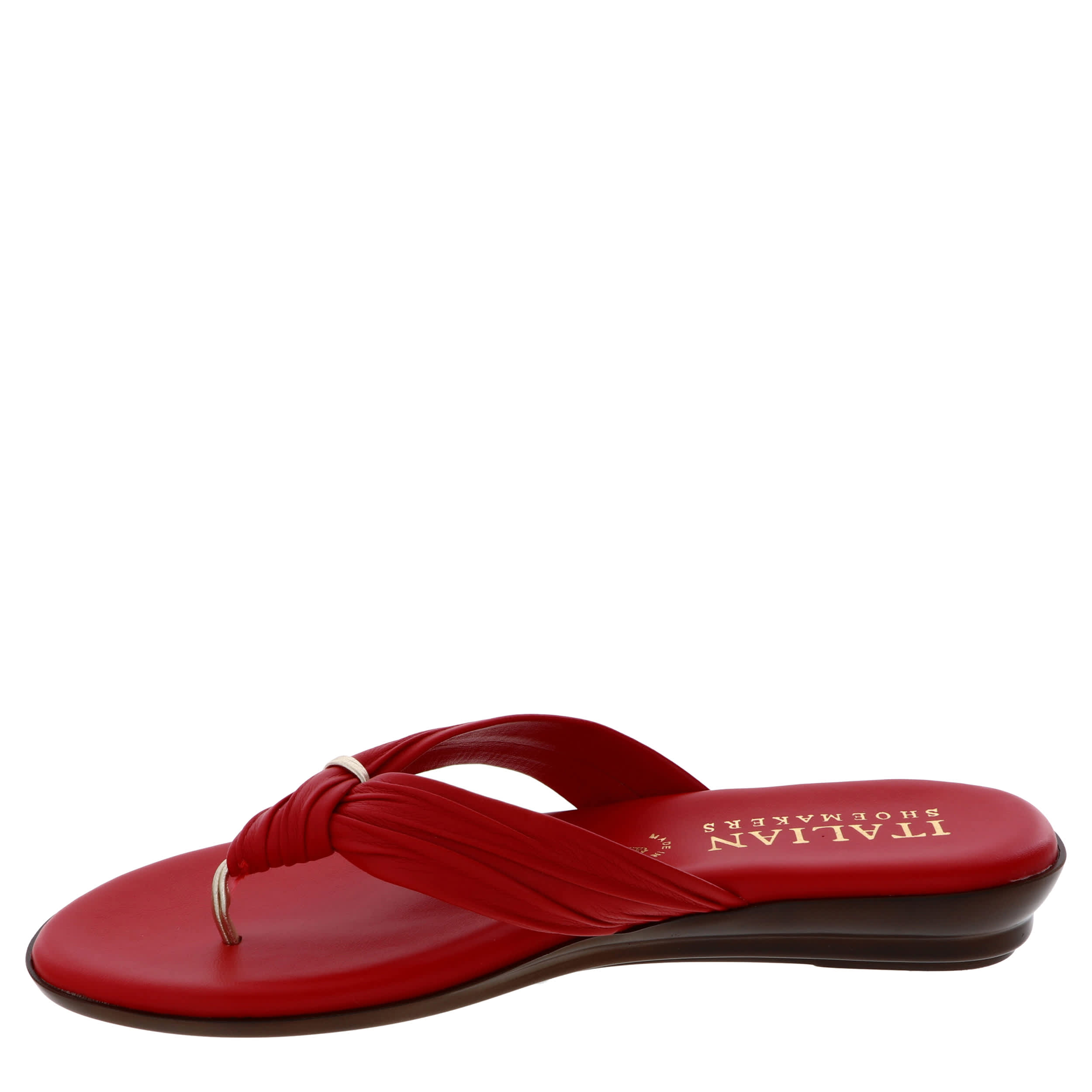 ITALIAN SHOEMAKERS-WOMENS ALEENA FLIP FLOP SANDAL-RED & 