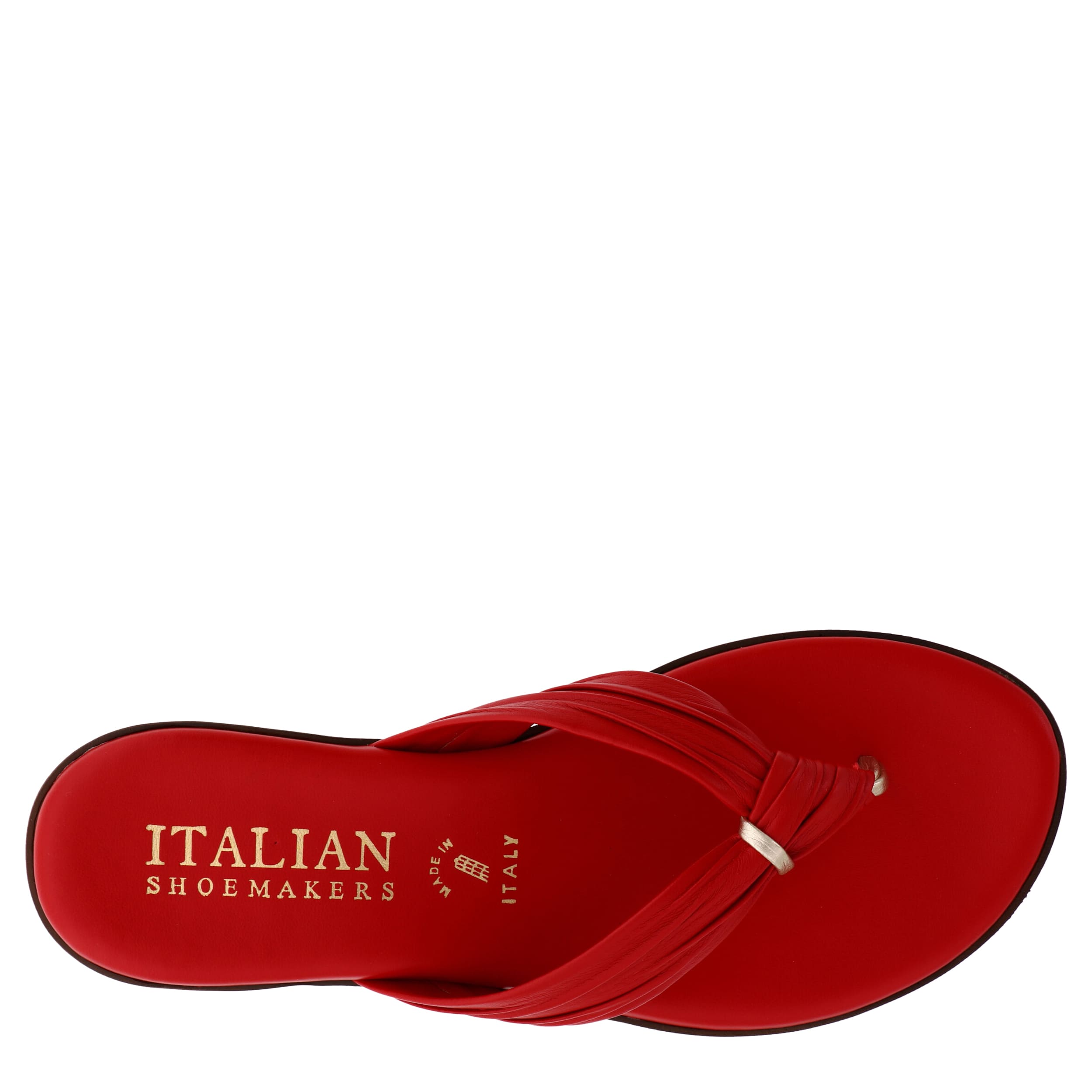 ITALIAN SHOEMAKERS-WOMENS ALEENA FLIP FLOP SANDAL-RED & 
