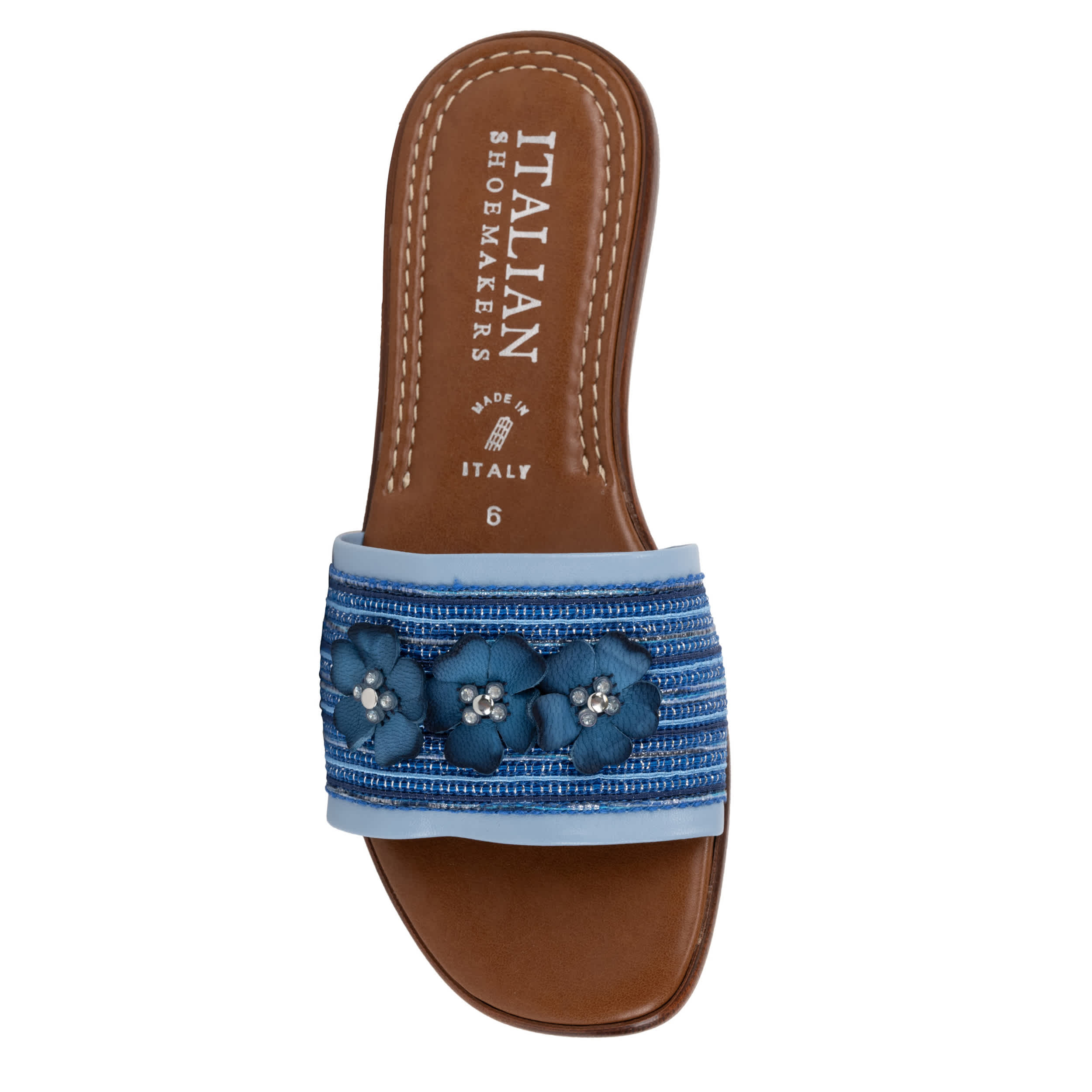 ITALIAN SHOEMAKERS-WOMENS IVANNA SLIDE SANDAL-DENIM & 