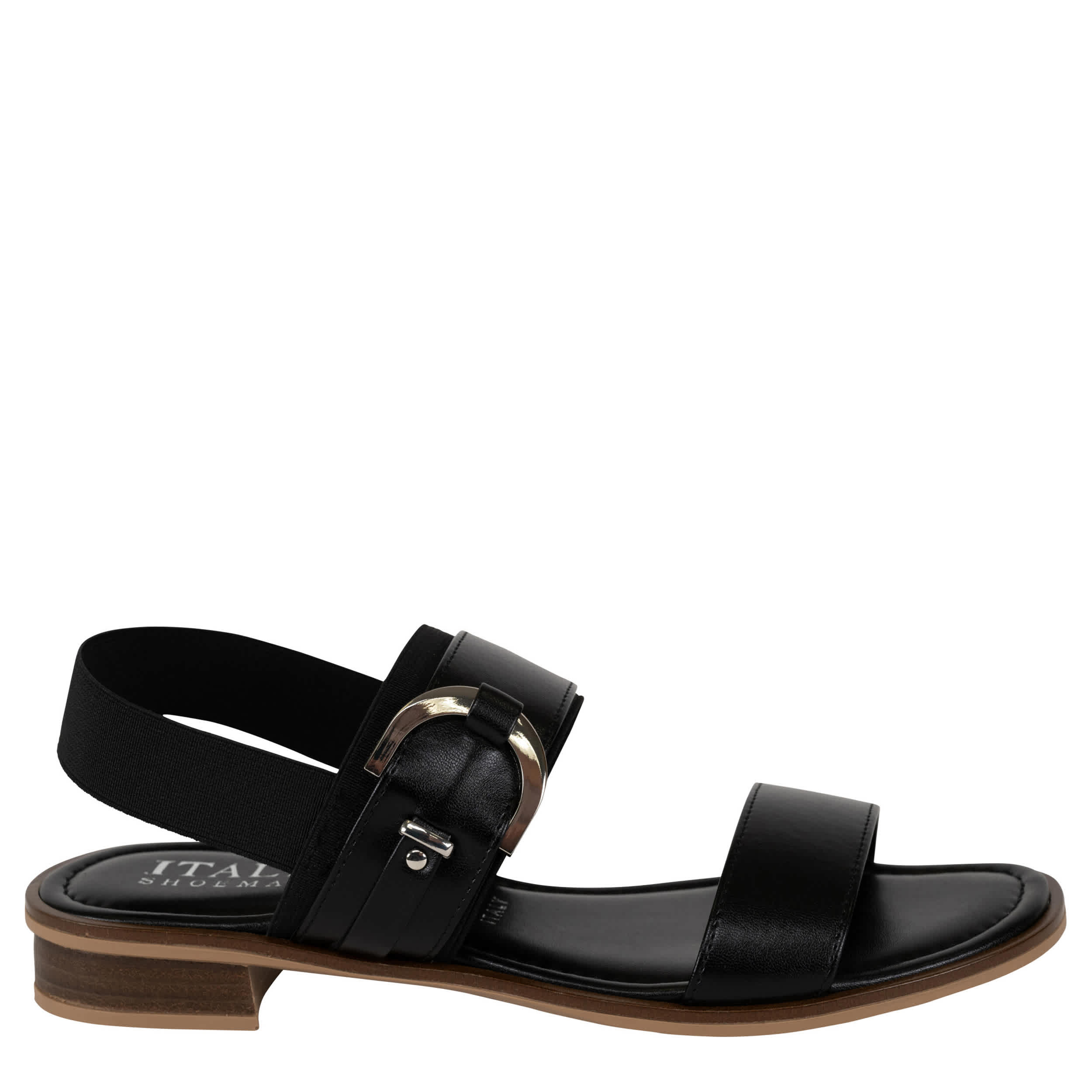 ITALIAN SHOEMAKERS-WOMENS ZOELLA FLAT SANDAL-NAVY & 