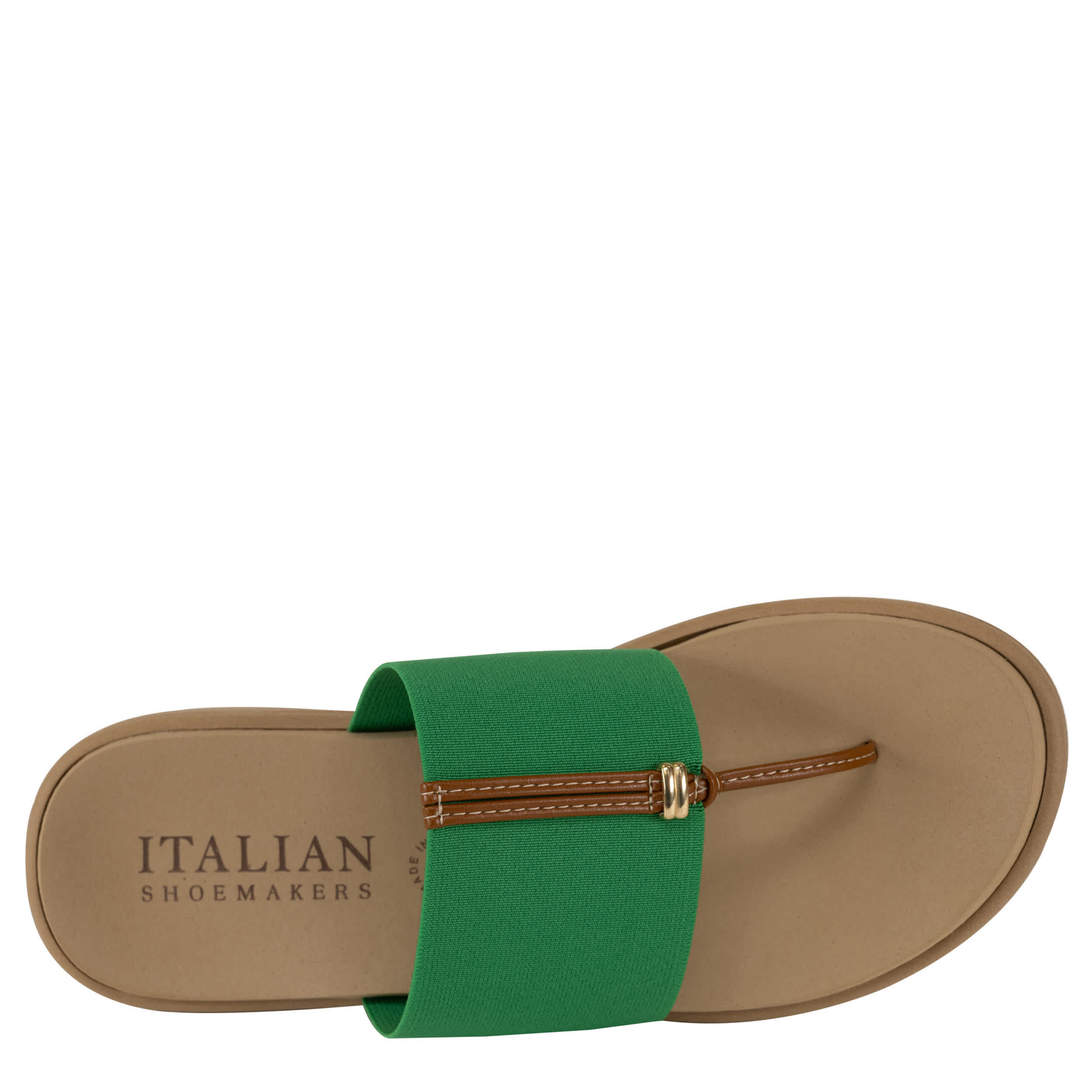 ITALIAN SHOEMAKERS-WOMENS JAHZARA WEDGE SANDAL-GREEN & 