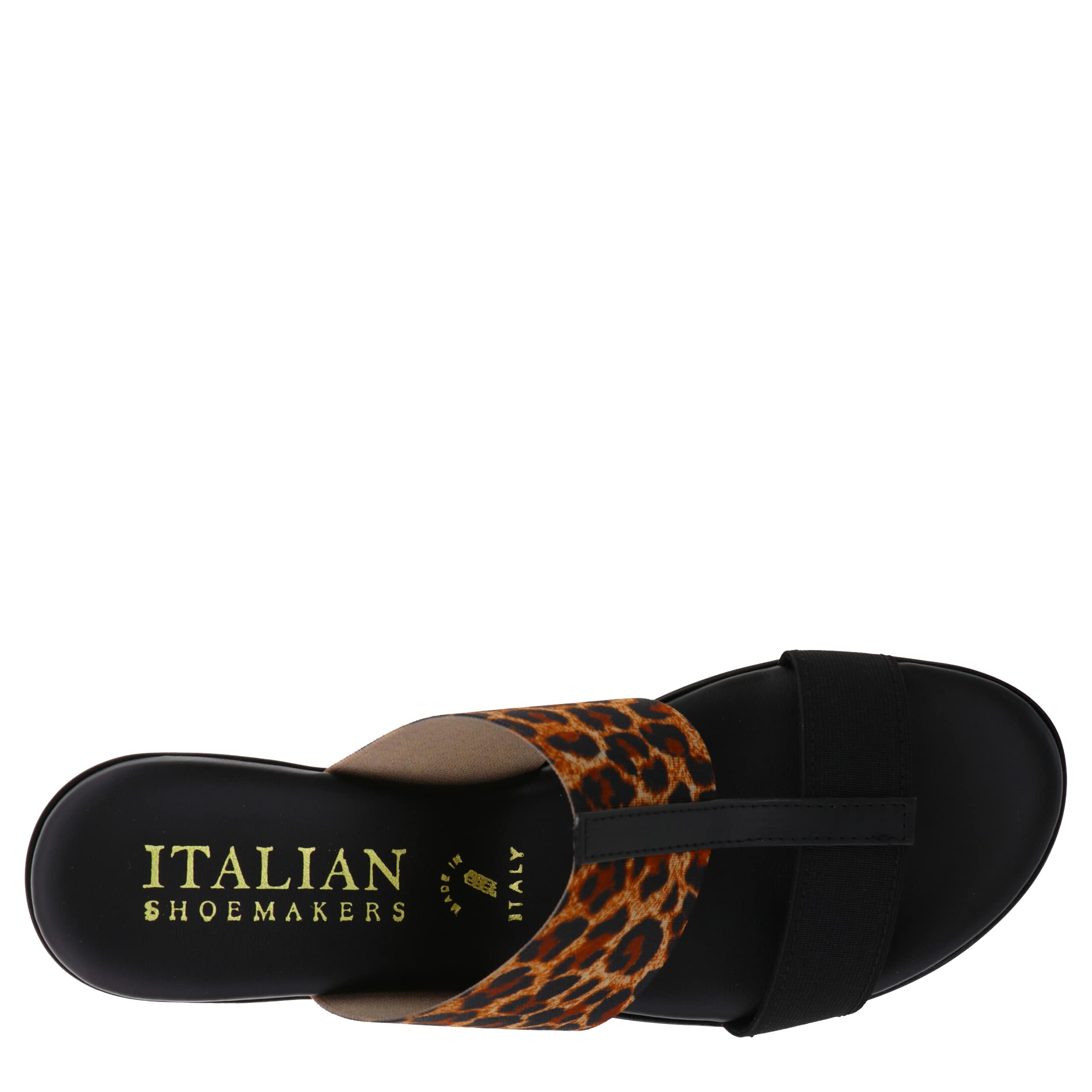 ITALIAN SHOEMAKERS-WOMENS SADEY WEDGE SANDAL-LEOPARD & 