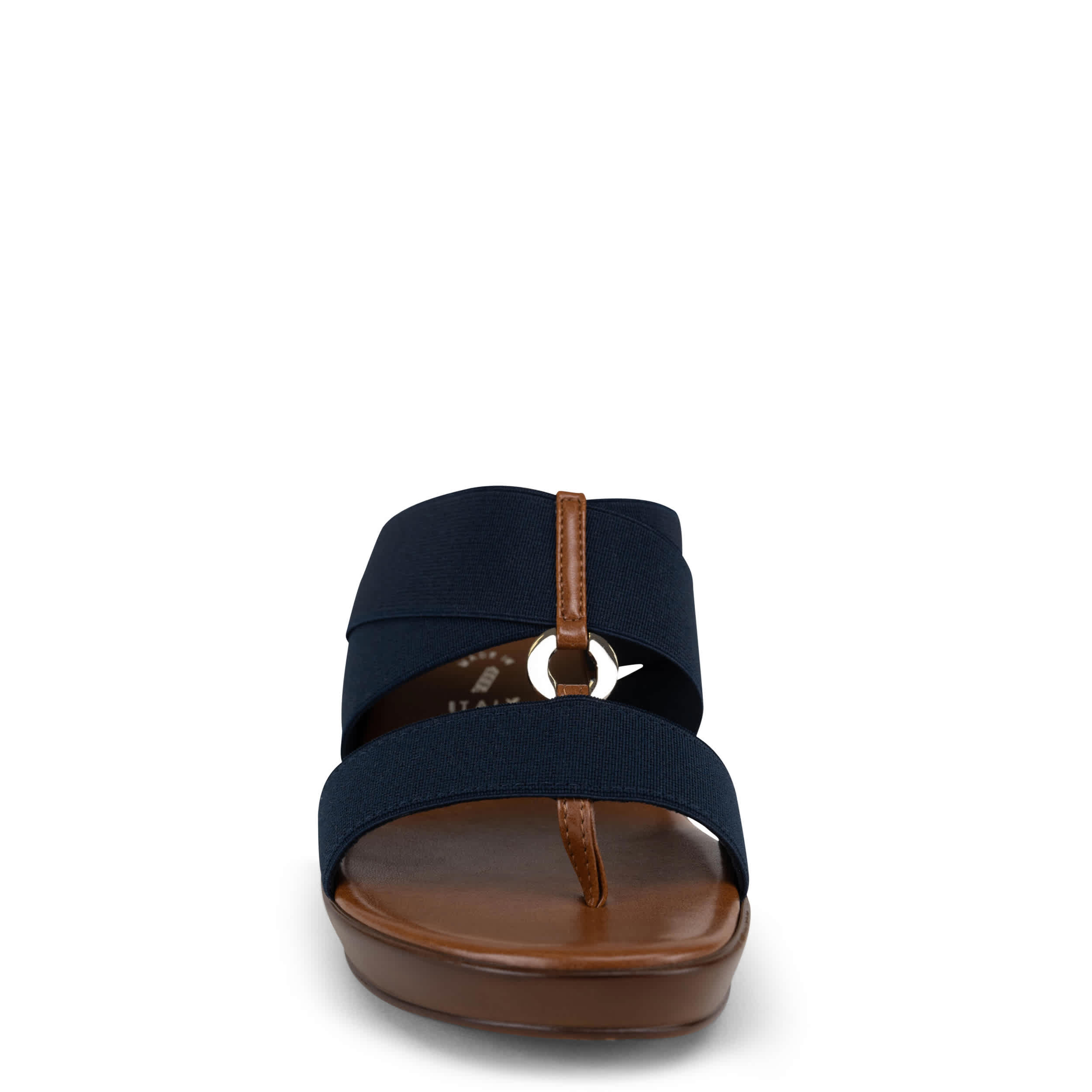 ITALIAN SHOEMAKERS-WOMENS CELSI WEDGE SANDAL-NAVY & 