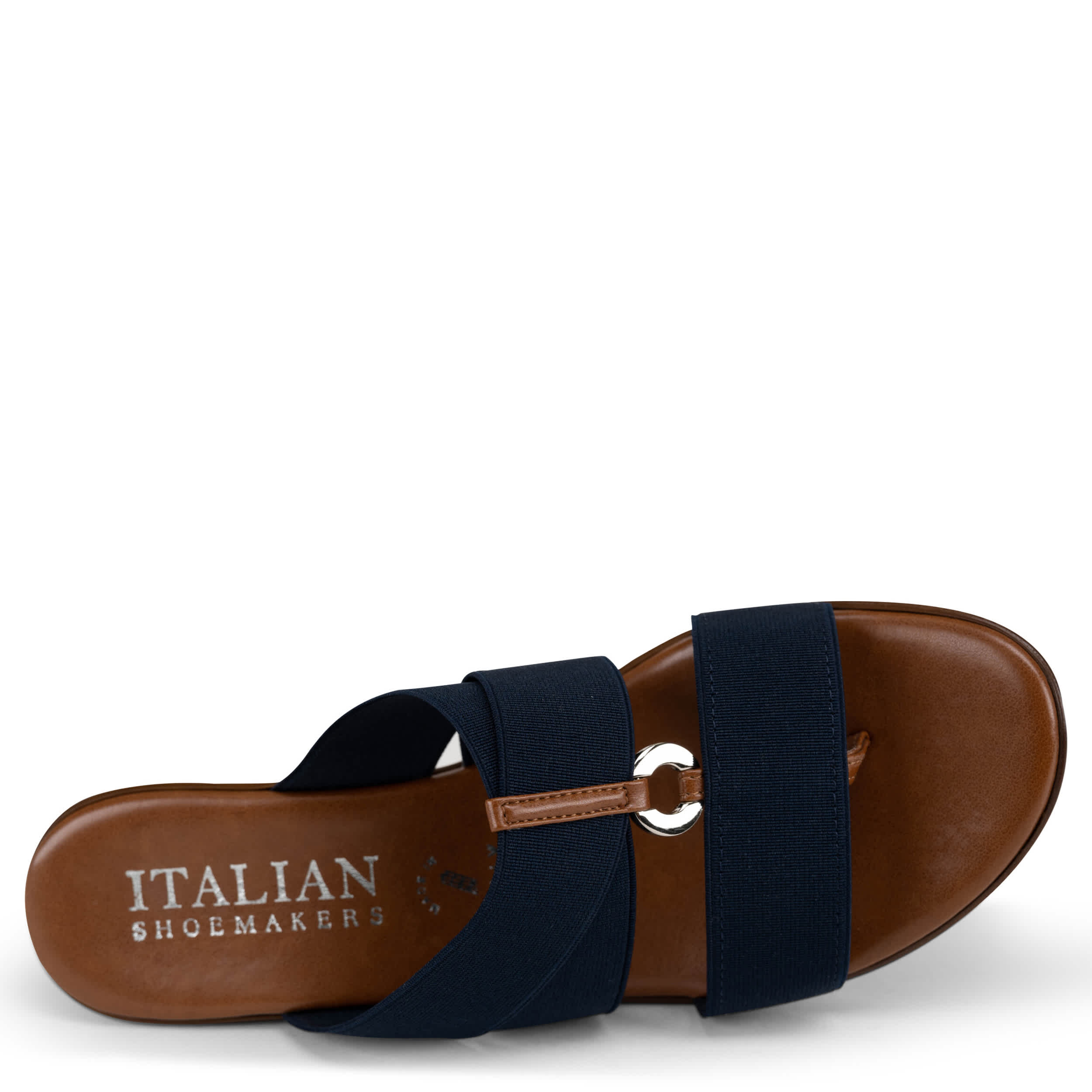 ITALIAN SHOEMAKERS-WOMENS CELSI WEDGE SANDAL-NAVY & 