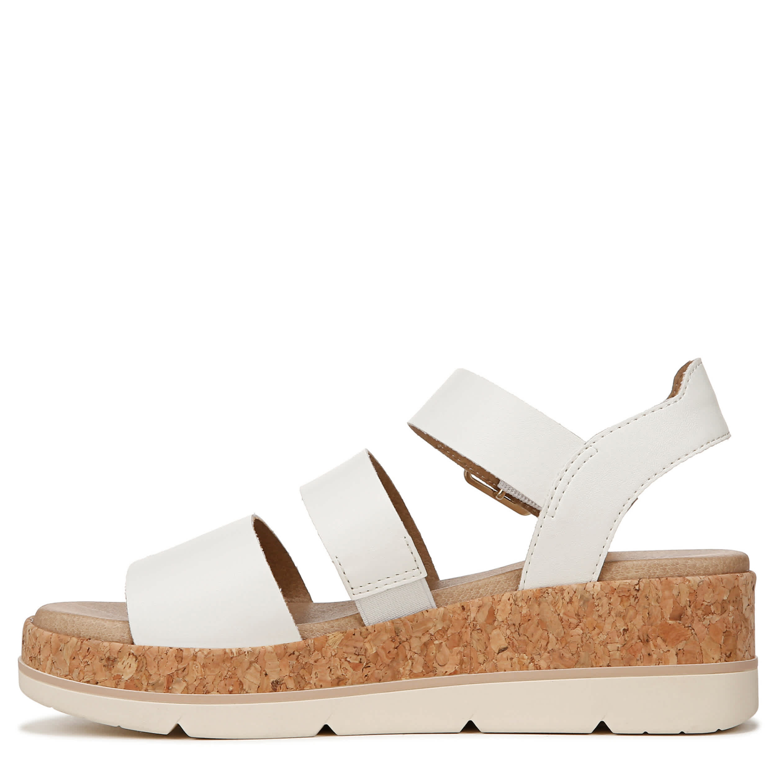 DR. SCHOLL'S-WOMENS ONCE TWICE WEDGE SANDAL-WHITE & 