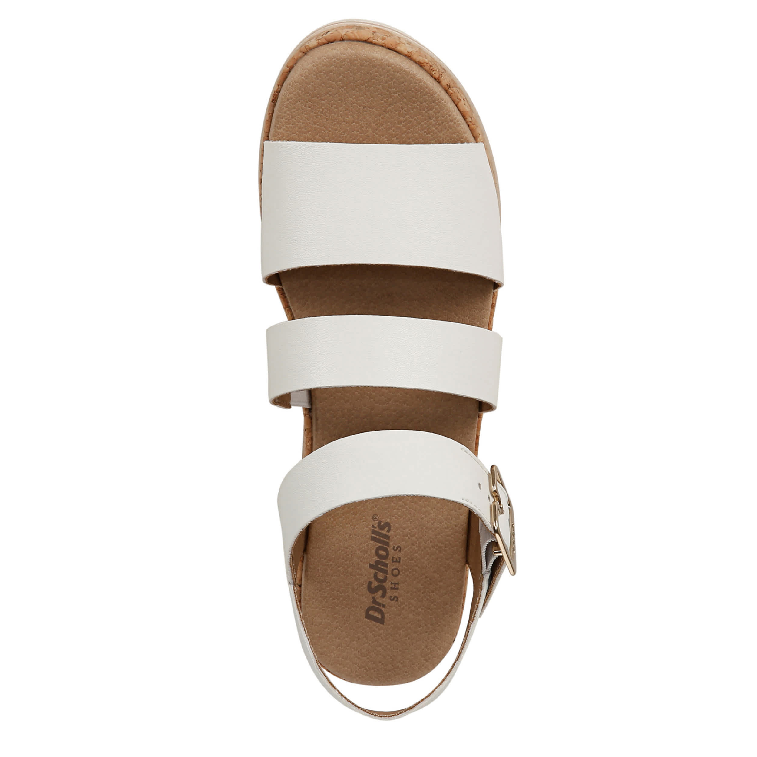 DR. SCHOLL'S-WOMENS ONCE TWICE WEDGE SANDAL-WHITE & 