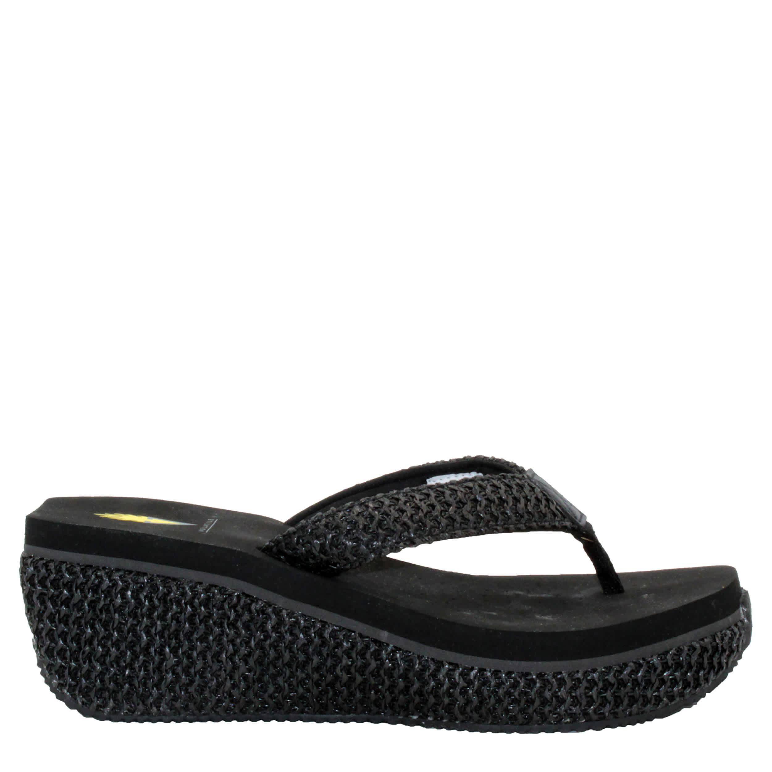 VOLATILE-WOMENS ISLAND FLIP FLOP SANDAL-BLACK & 