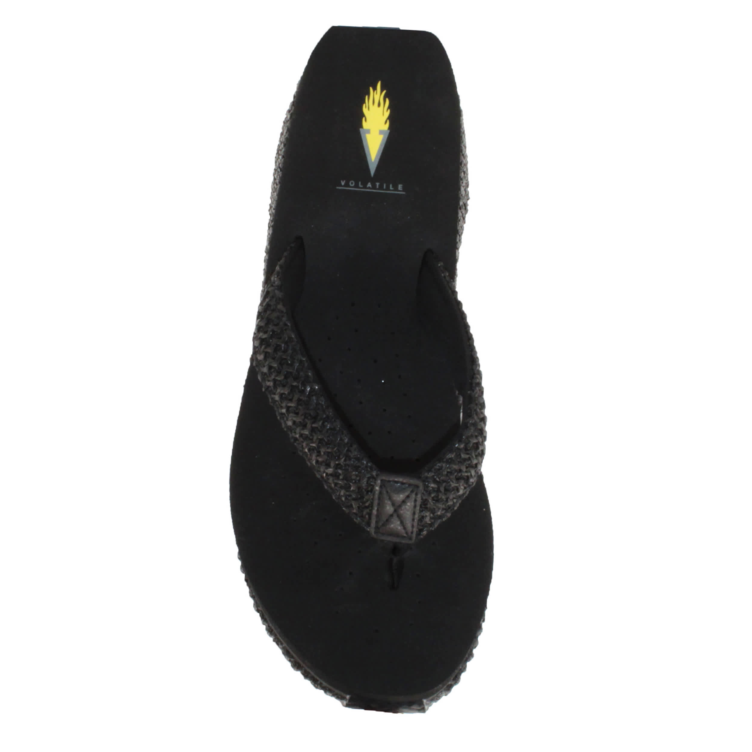 VOLATILE-WOMENS ISLAND FLIP FLOP SANDAL-BLACK & 