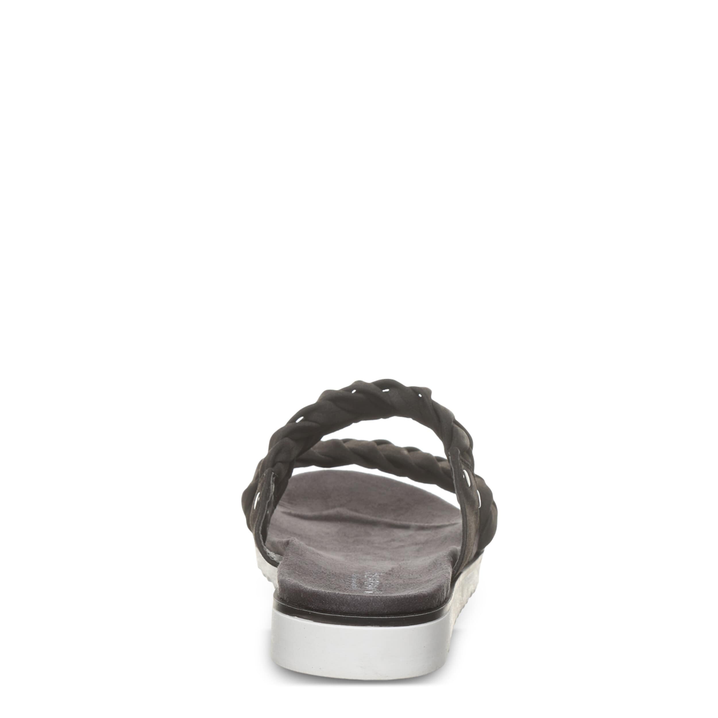 BEARPAW-WOMENS THESSA SLIDE SANDAL-DARK GREY & 