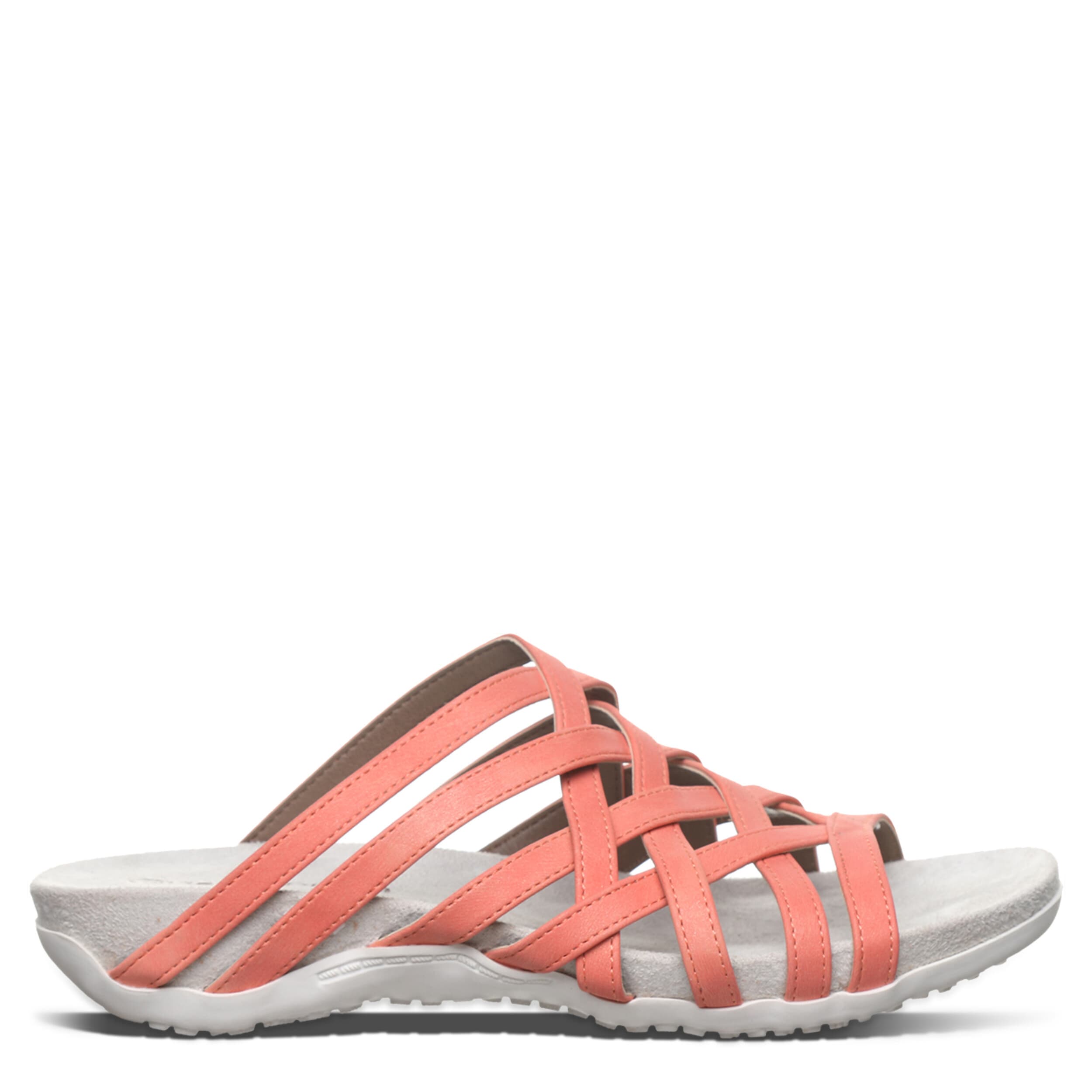 BEARPAW-WOMENS ZINNIA SLIDE SANDAL-CORAL & 