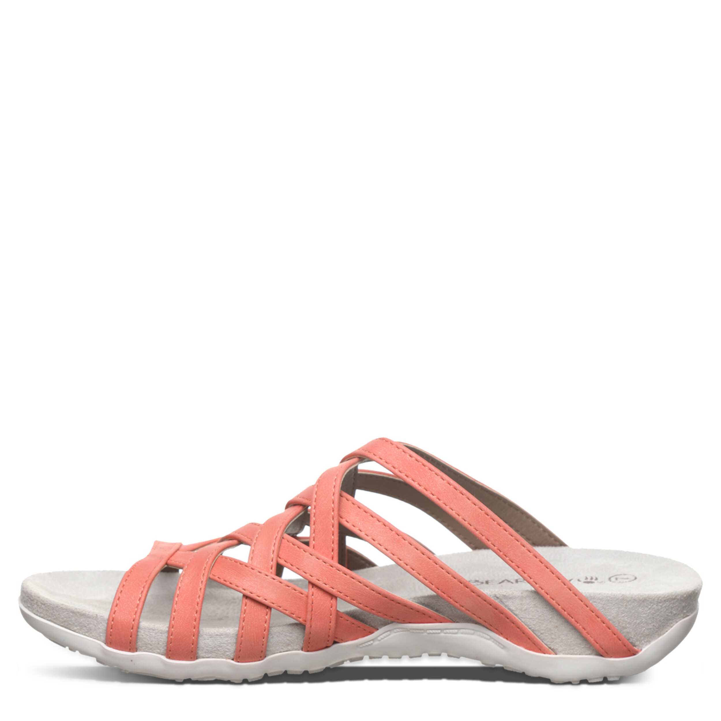 BEARPAW-WOMENS ZINNIA SLIDE SANDAL-CORAL & 