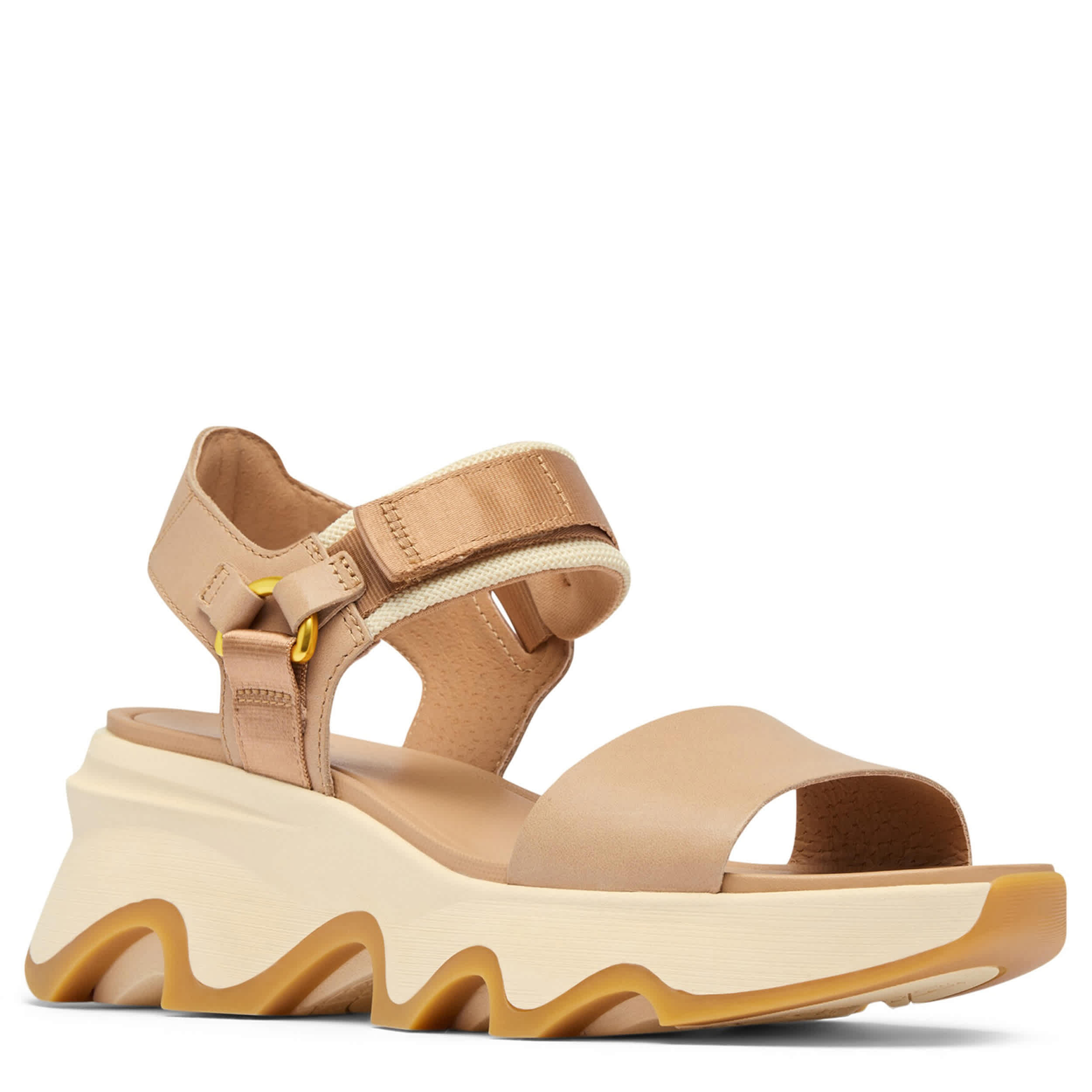 SOREL WOMENS KINETIC IMPACT Y-STRAP HIGH SANDAL - BEIGE