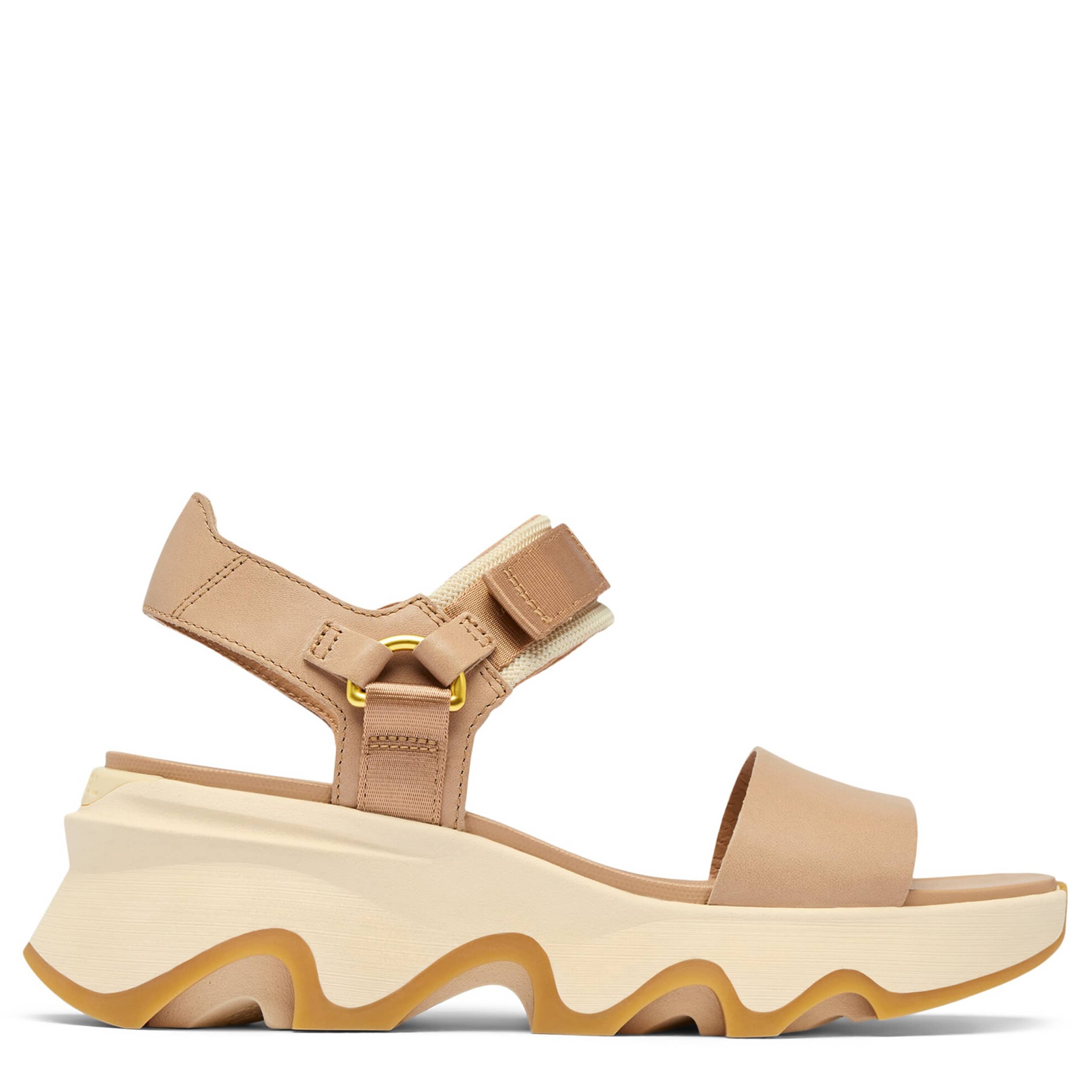 SOREL WOMENS KINETIC IMPACT Y-STRAP HIGH SANDAL - BEIGE