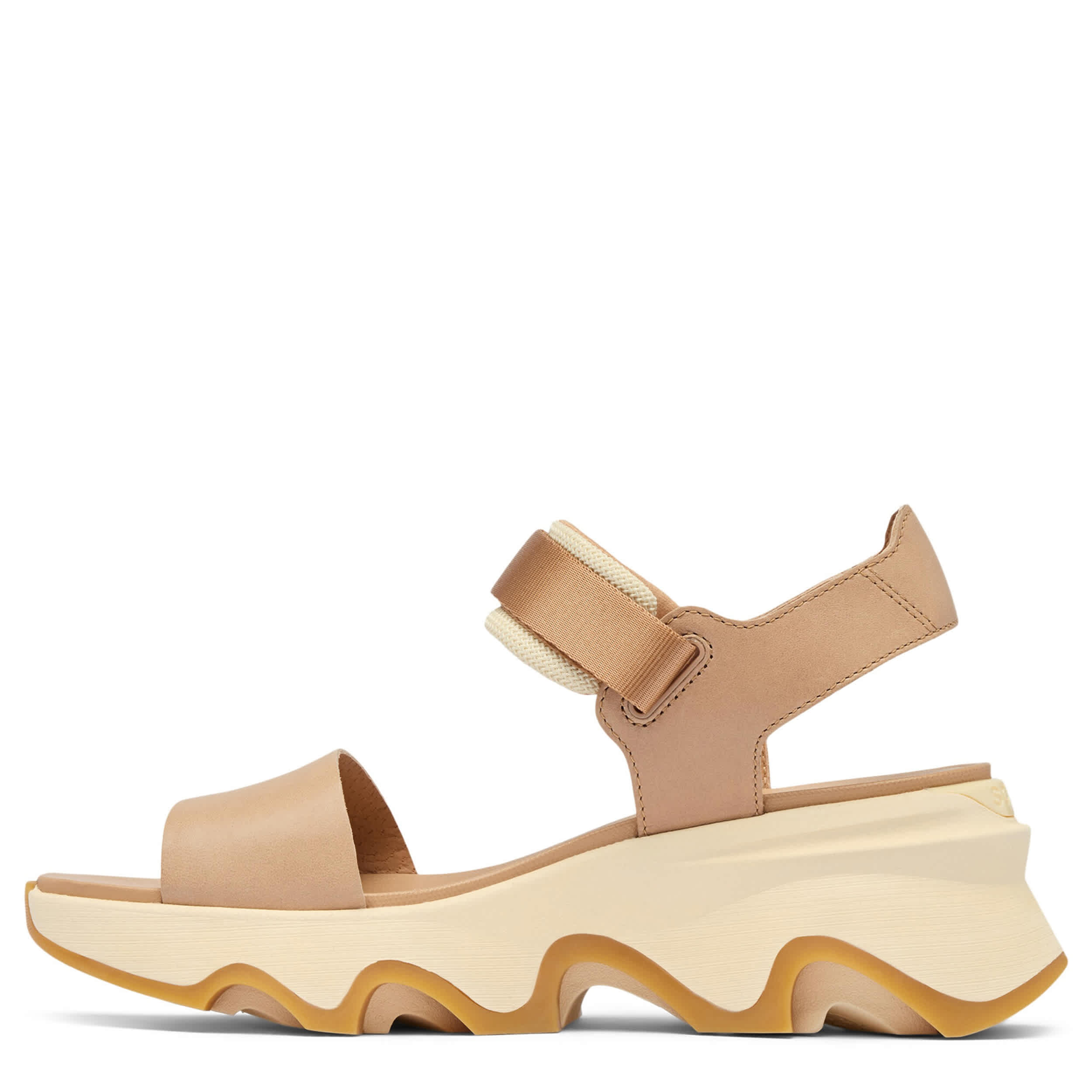 SOREL WOMENS KINETIC IMPACT Y-STRAP HIGH SANDAL - BEIGE