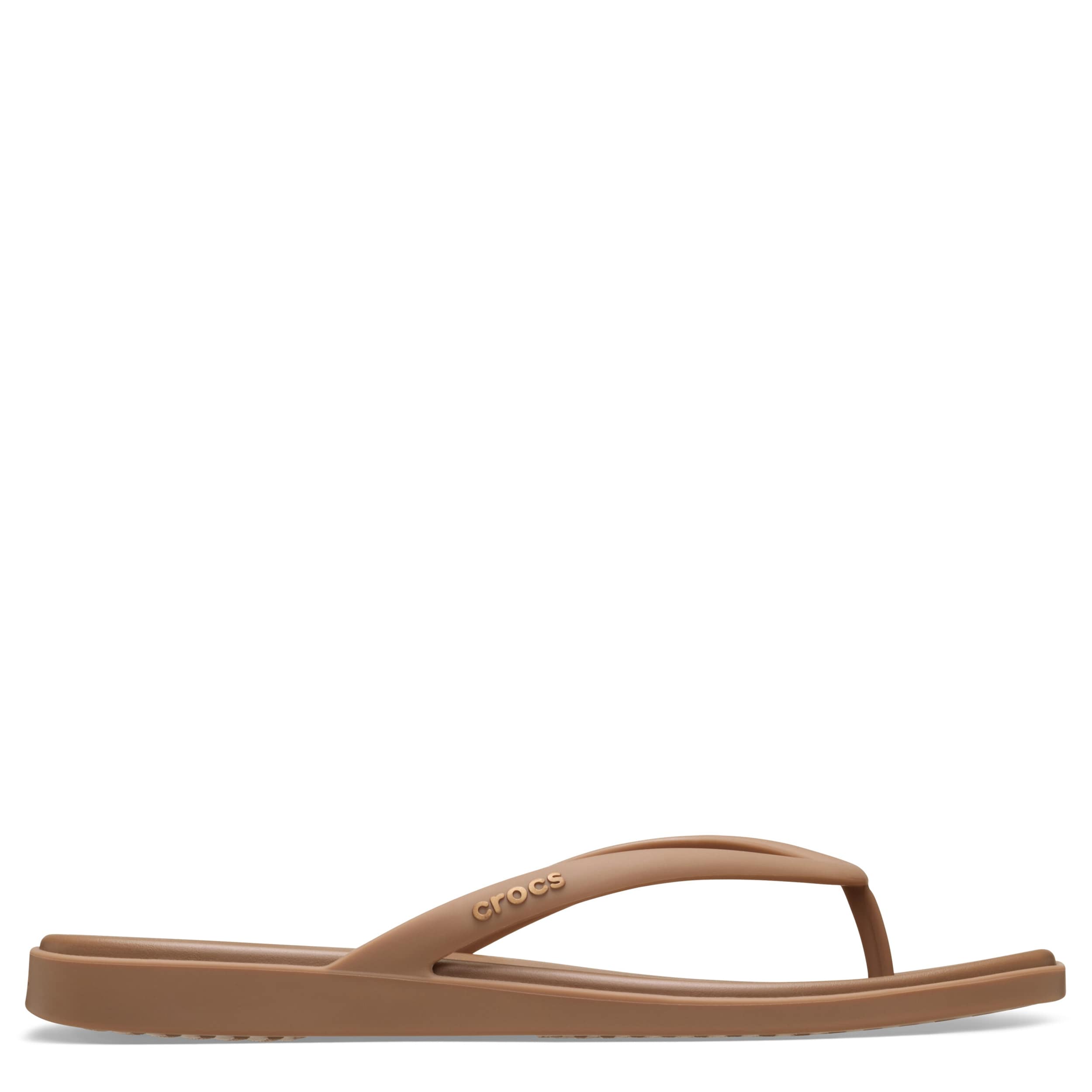 CROCS WOMENS MIAMI FLIP SANDAL - CHOCOLATE