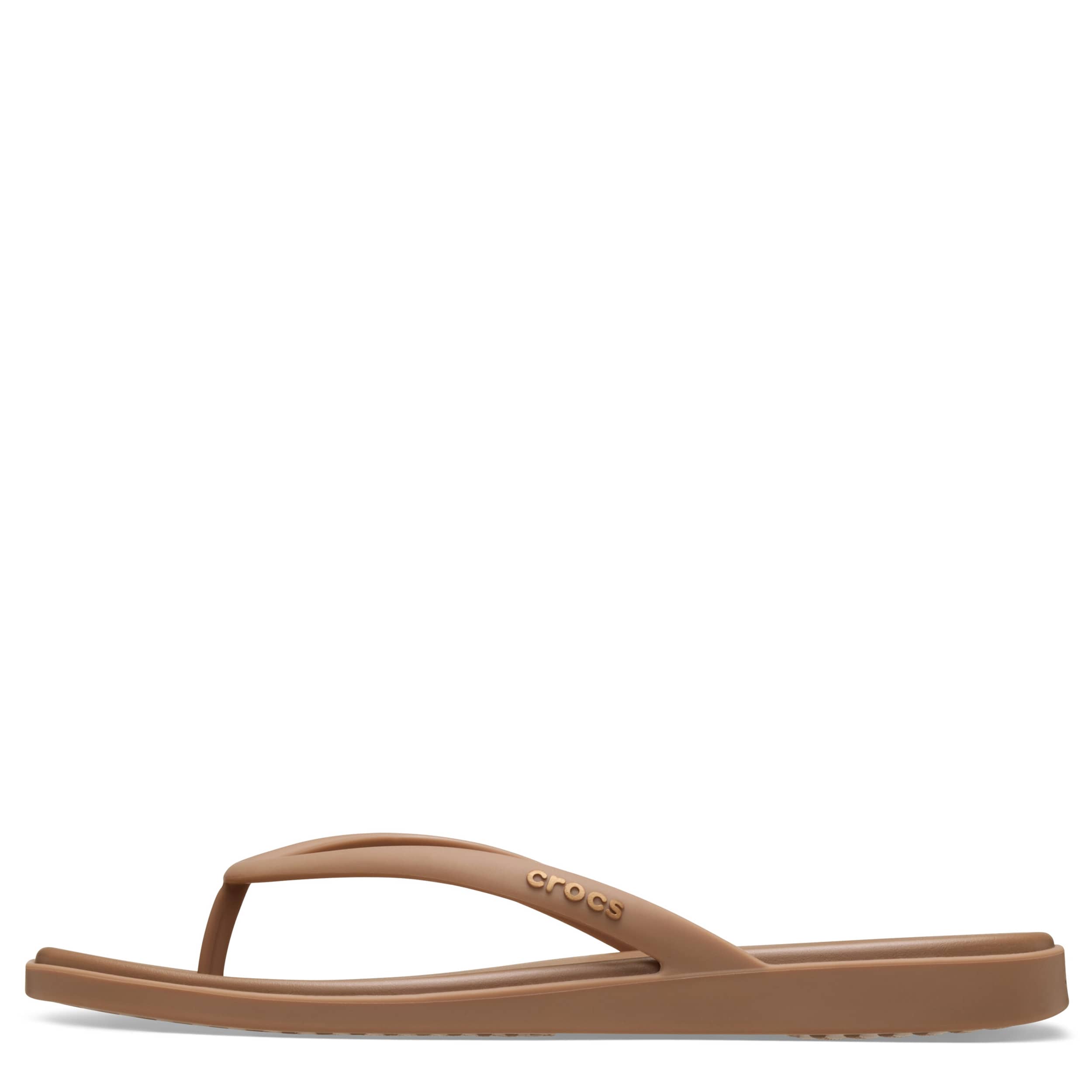 CROCS WOMENS MIAMI FLIP SANDAL - CHOCOLATE
