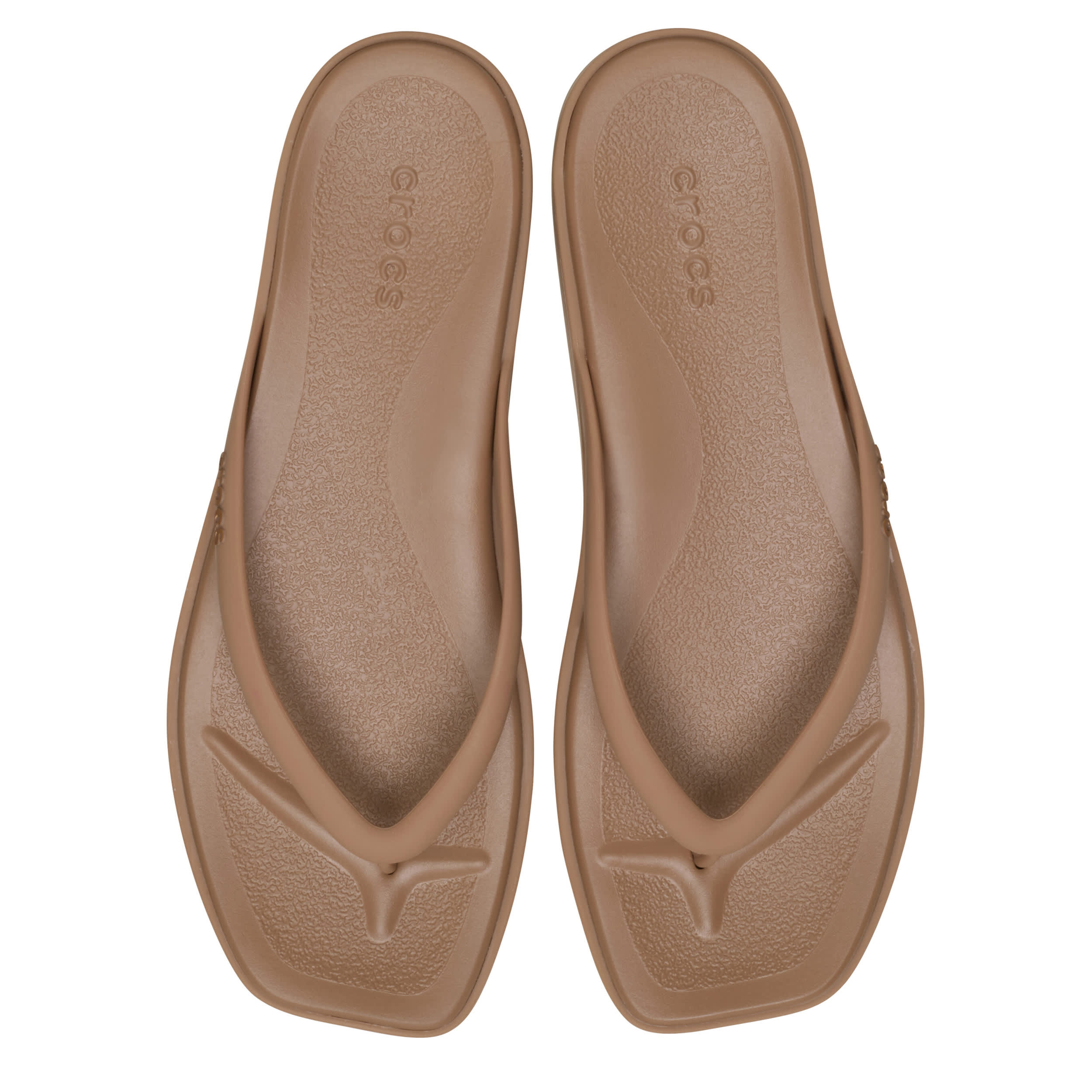 CROCS WOMENS MIAMI FLIP SANDAL - CHOCOLATE