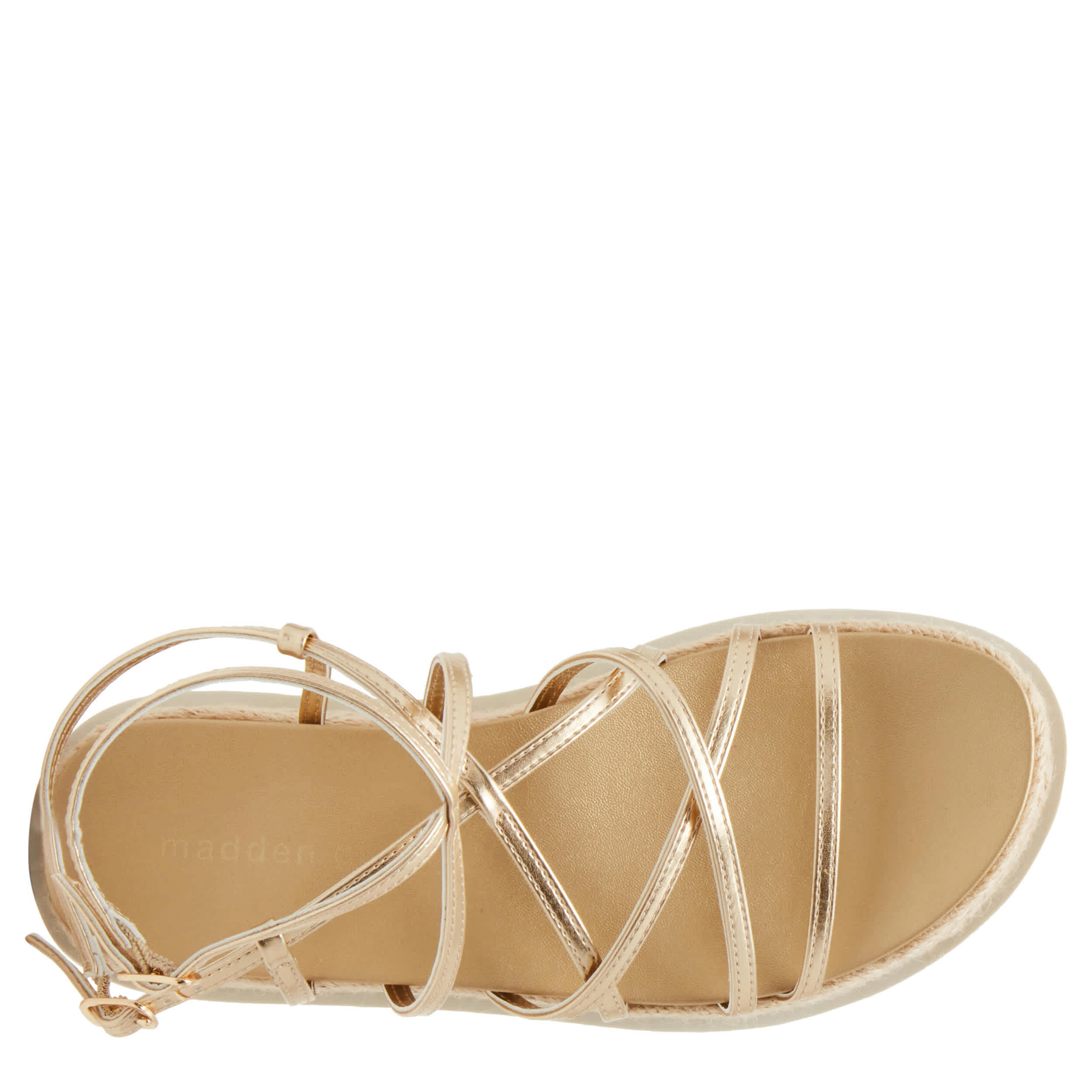 MADDEN GIRL WOMENS MAY SANDAL - GOLD
