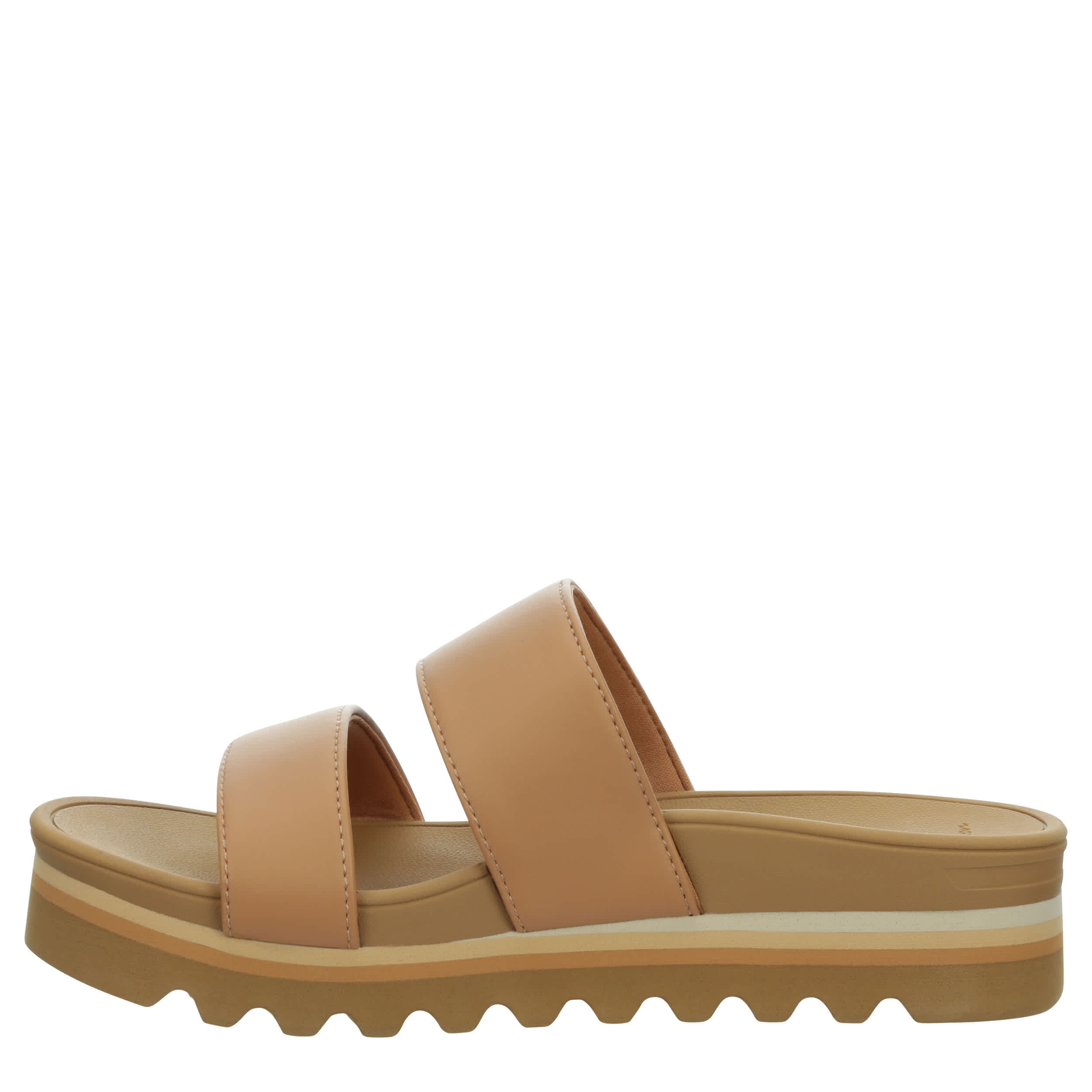 REEF WOMENS BANDED HORIZON HI SLIDE SANDAL - NATURAL