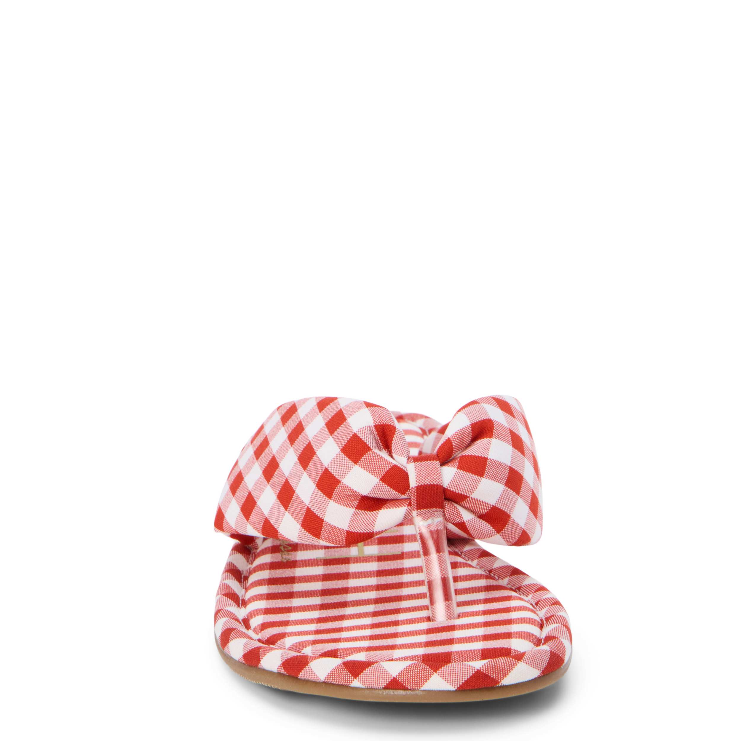 BEACH-WOMENS GIDGET FLIP FLOP SANDAL-RED & PLAID