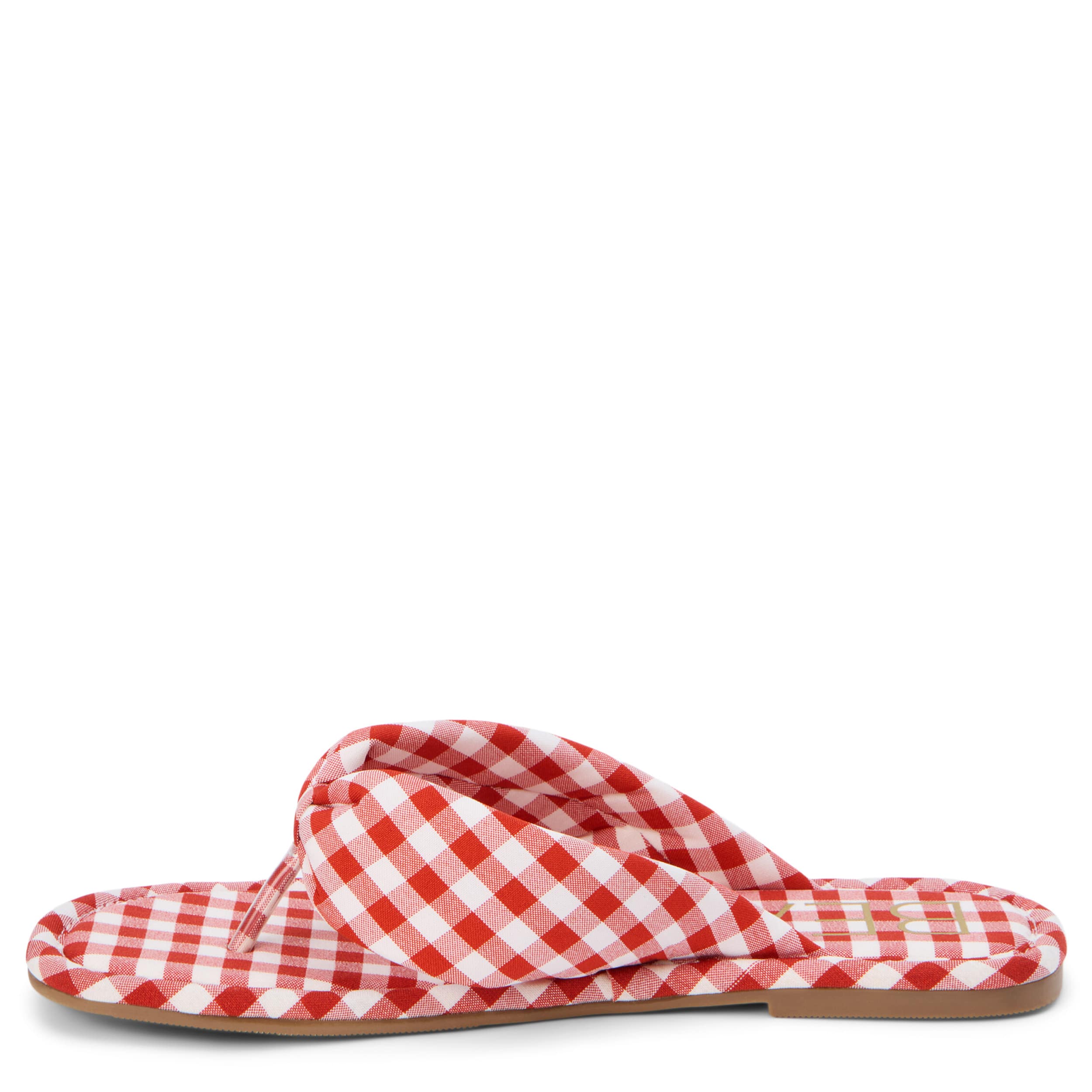 BEACH-WOMENS GIDGET FLIP FLOP SANDAL-RED & PLAID