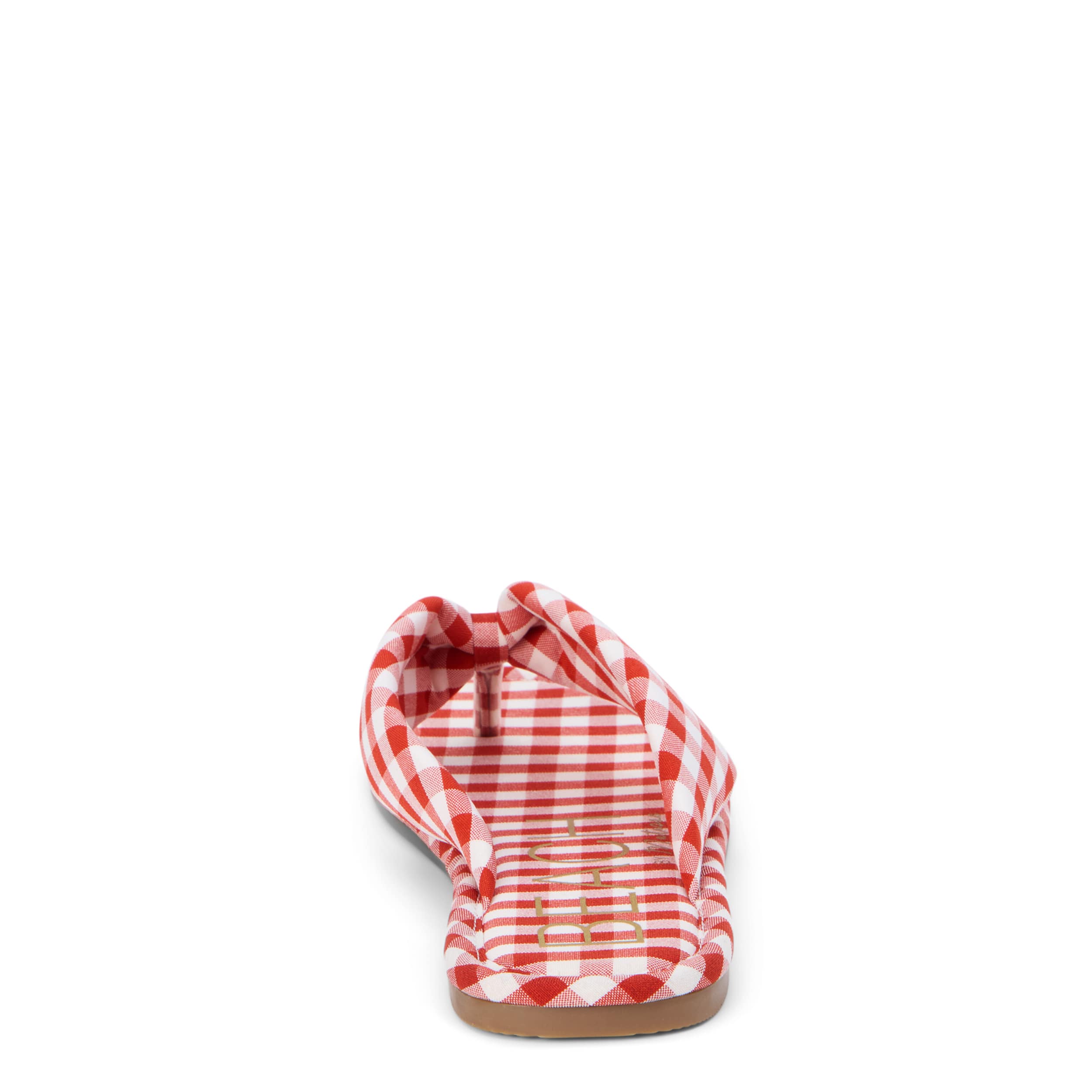 BEACH-WOMENS GIDGET FLIP FLOP SANDAL-RED & PLAID