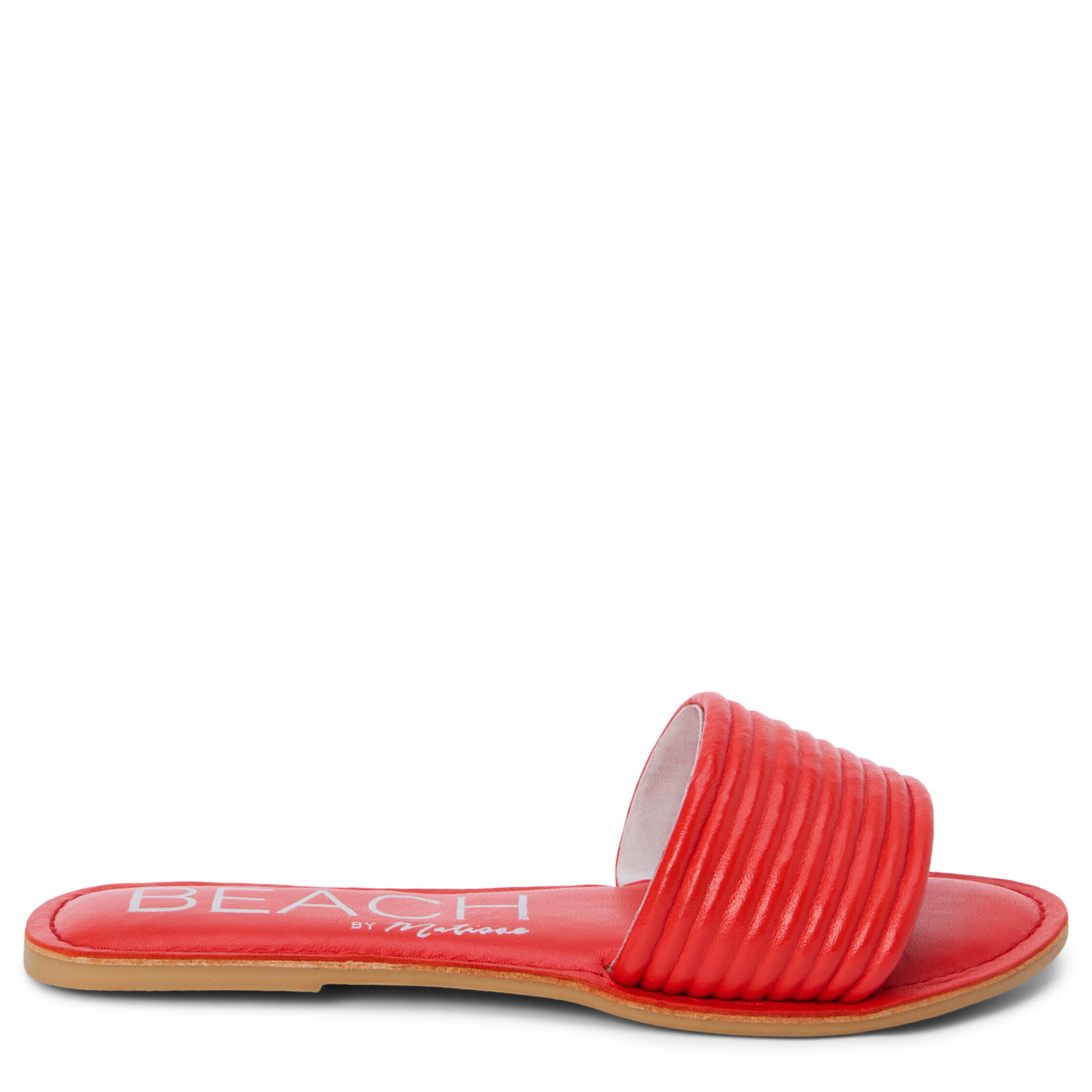 BEACH-WOMENS TROLLER FLAT SANDAL-RED & 