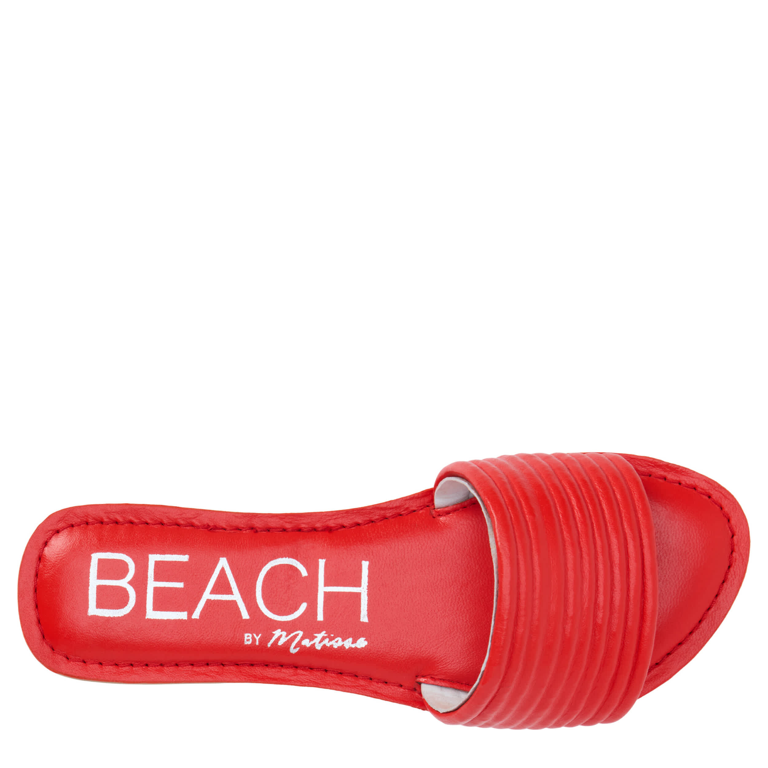 BEACH-WOMENS TROLLER FLAT SANDAL-RED & 