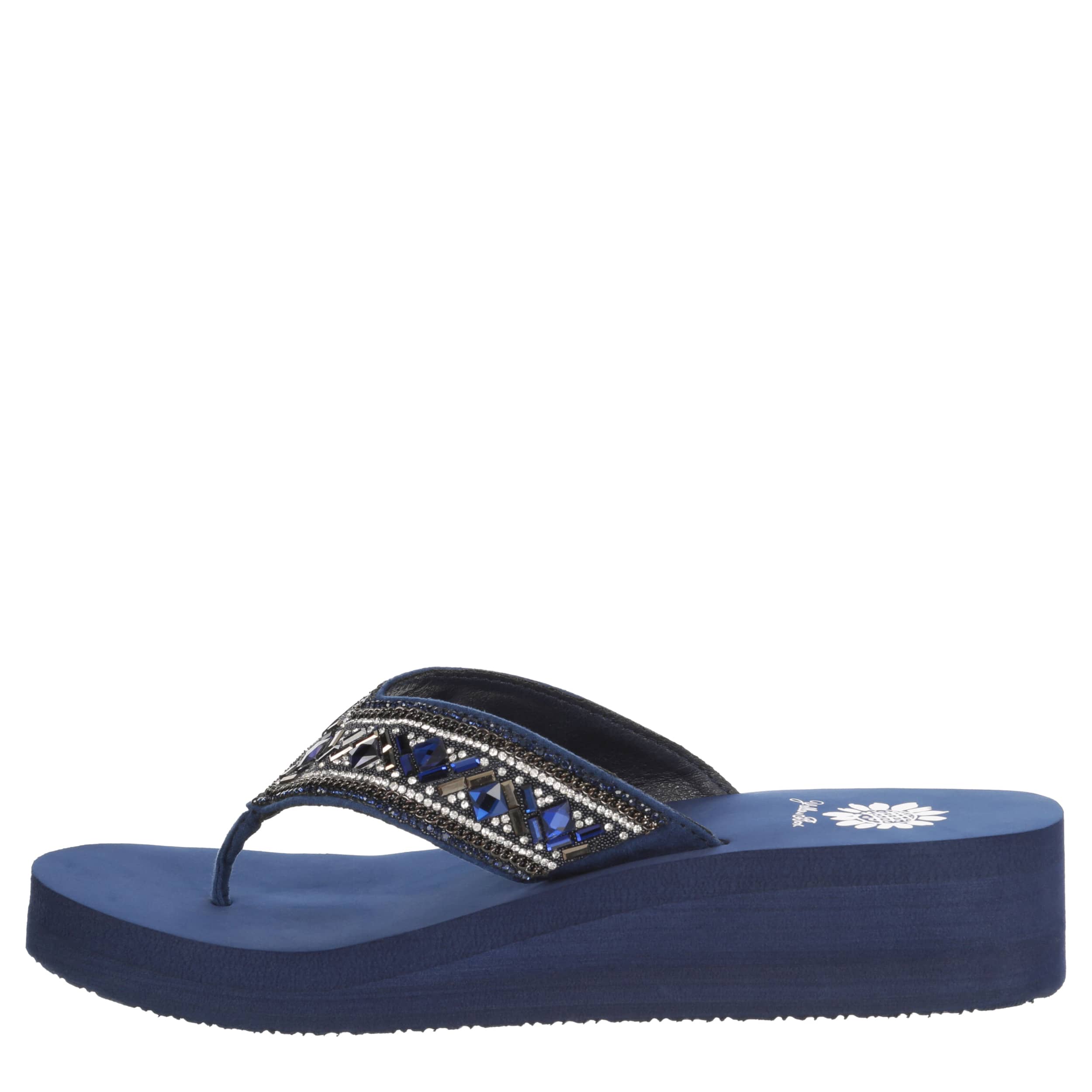 YELLOW BOX WOMENS SAVERINA FLIP-FLOP SANDAL - NAVY