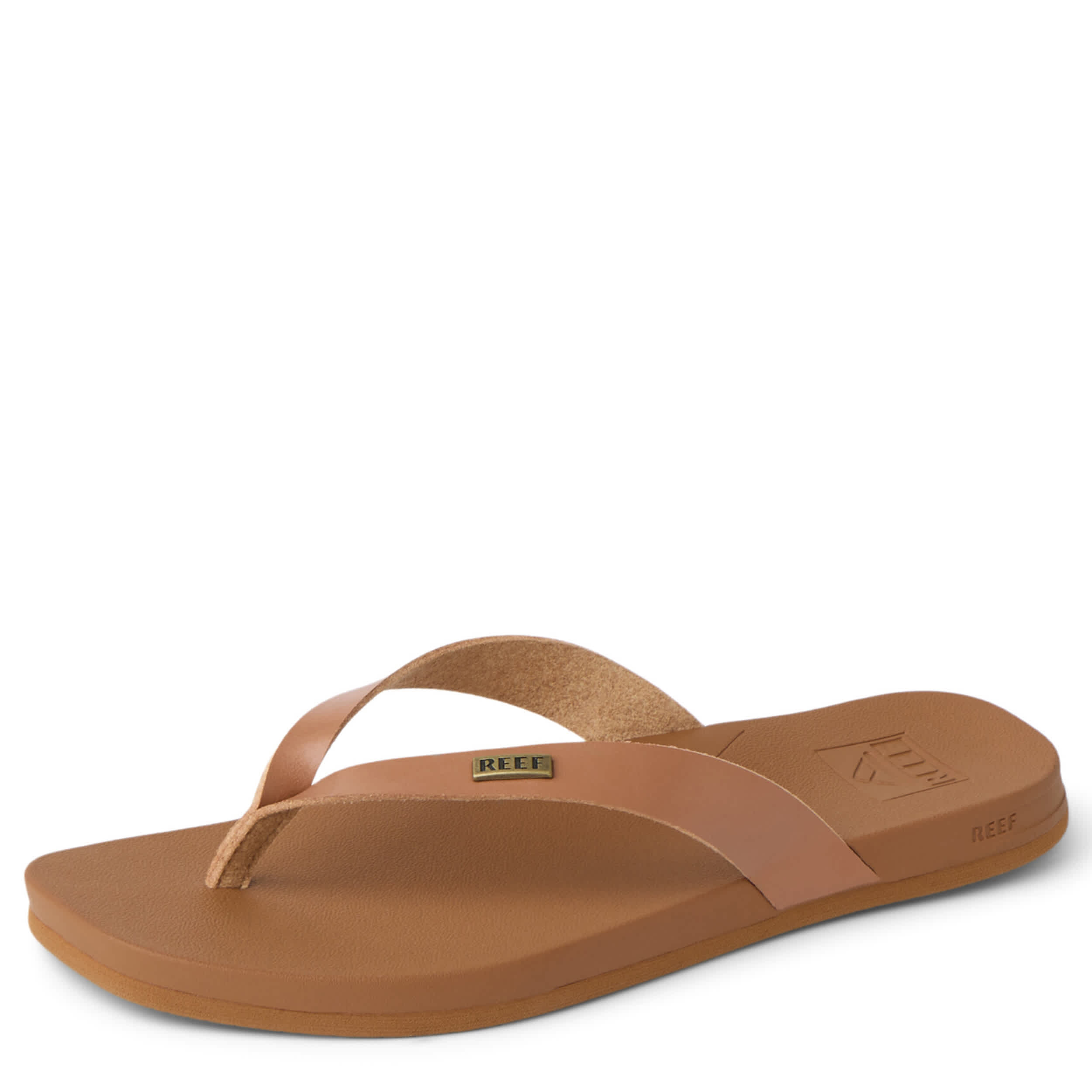 REEF WOMENS CUSHION LUNE FLIP FLOP - TAN