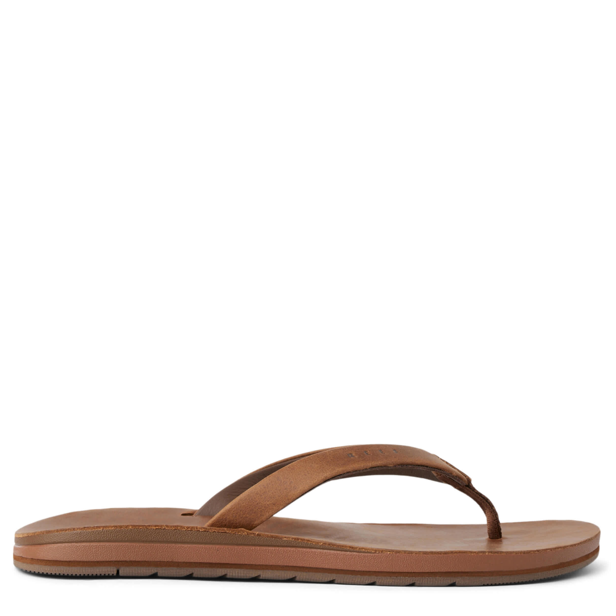 REEF-WOMENS OJAI CLASSIC SLIM FLIP FLOP-DARK BROWN & 