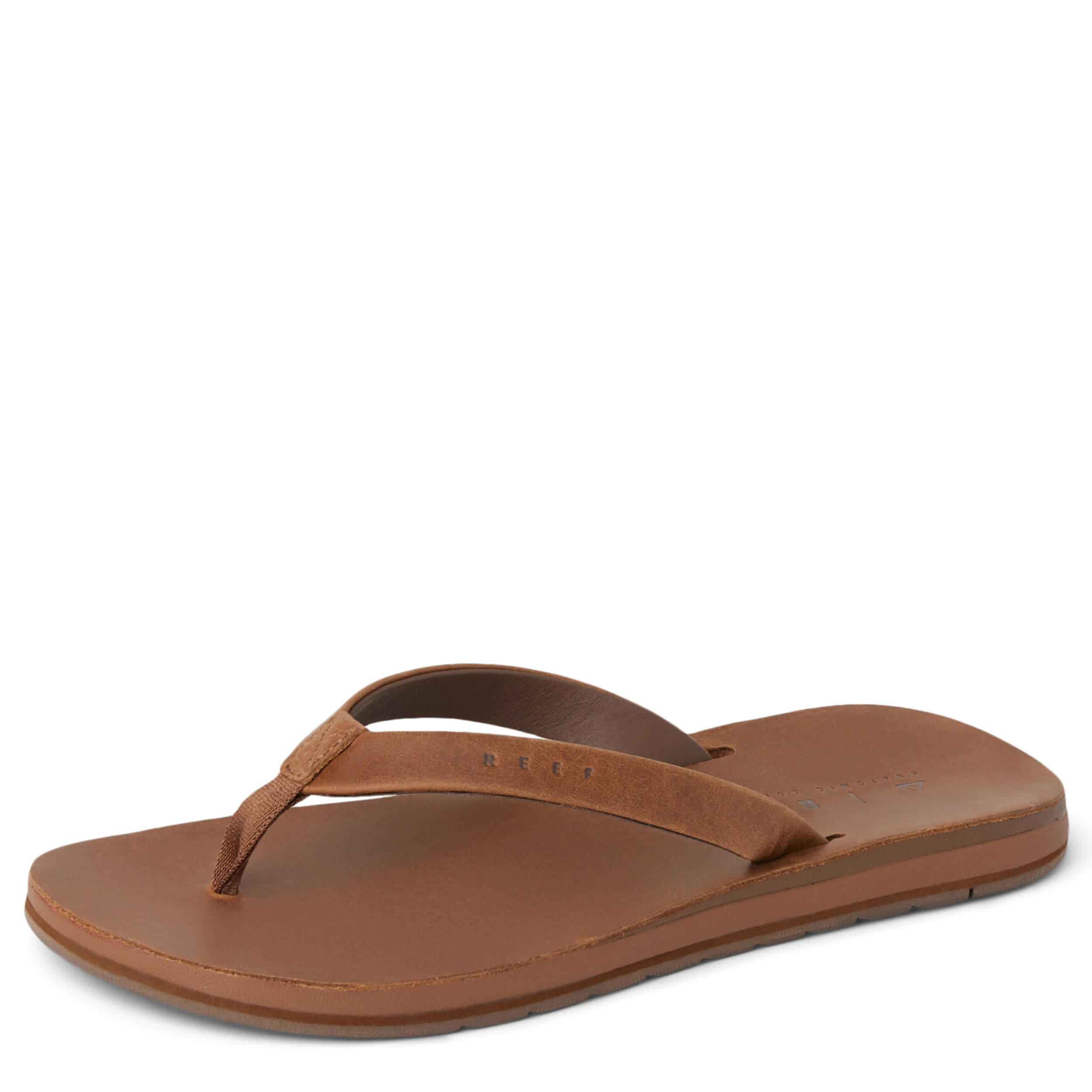 REEF-WOMENS OJAI CLASSIC SLIM FLIP FLOP-DARK BROWN & 