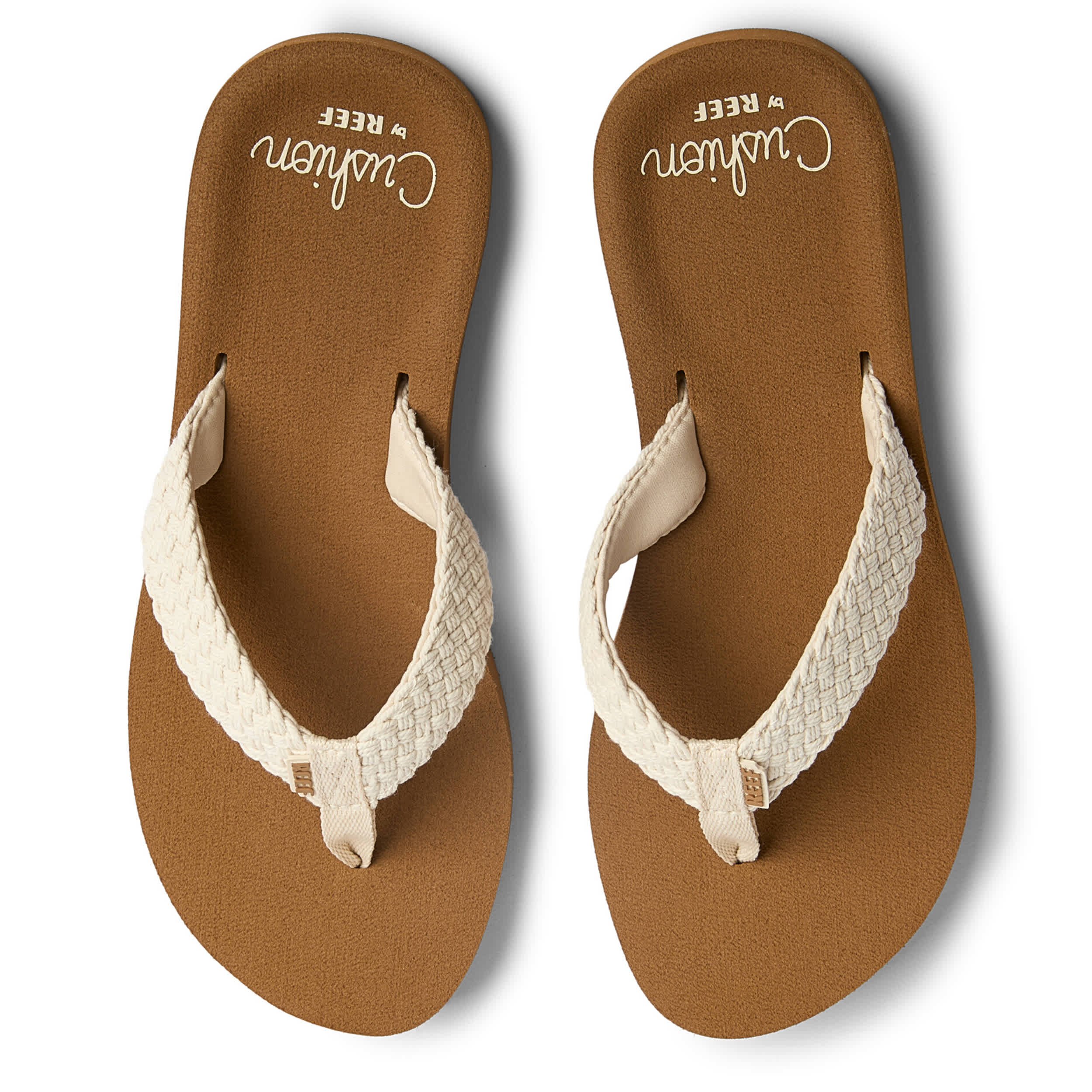REEF-WOMENS BAJA MARIA FLIP FLOP SANDAL-BROWN & WHITE
