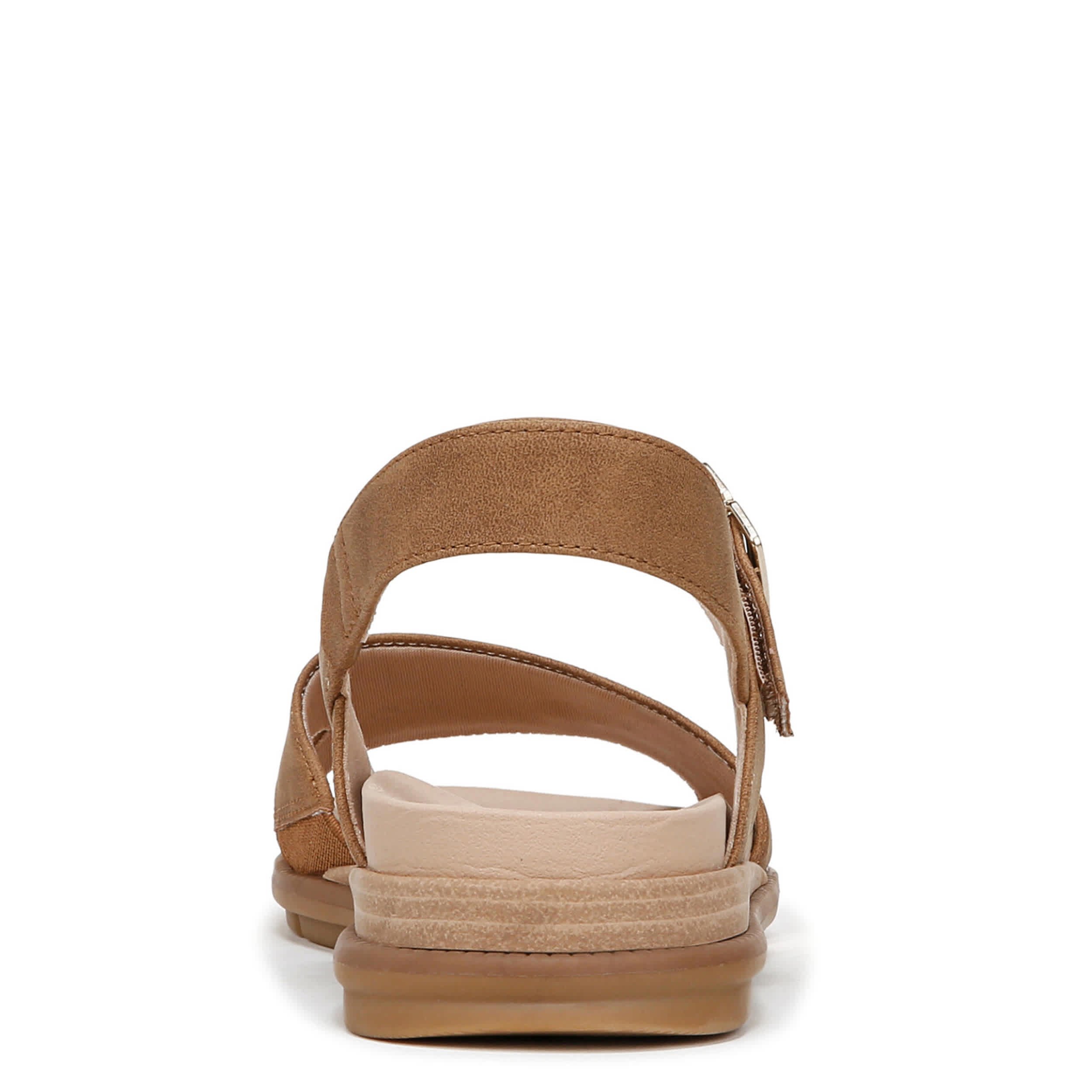 DR. SCHOLL'S-WOMENS TIMELESS FUN FLAT SANDAL-COGNAC & 
