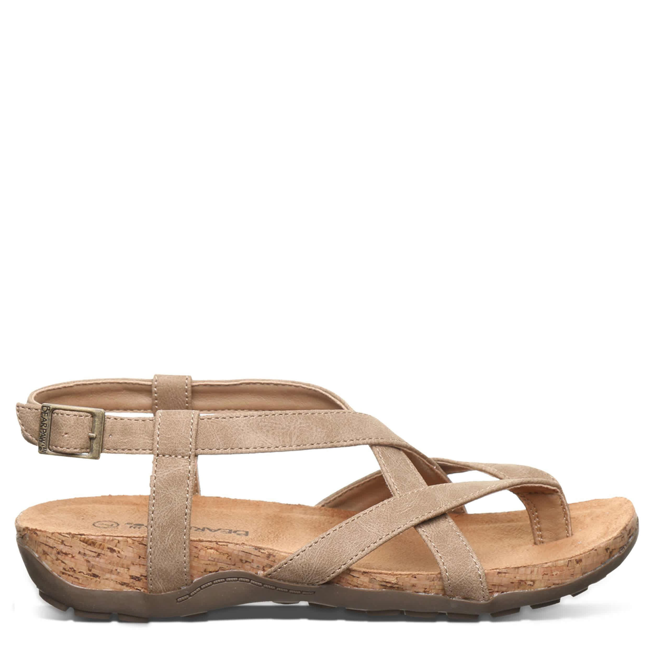 BEARPAW-WOMENS CASITA SANDAL-BROWN & 