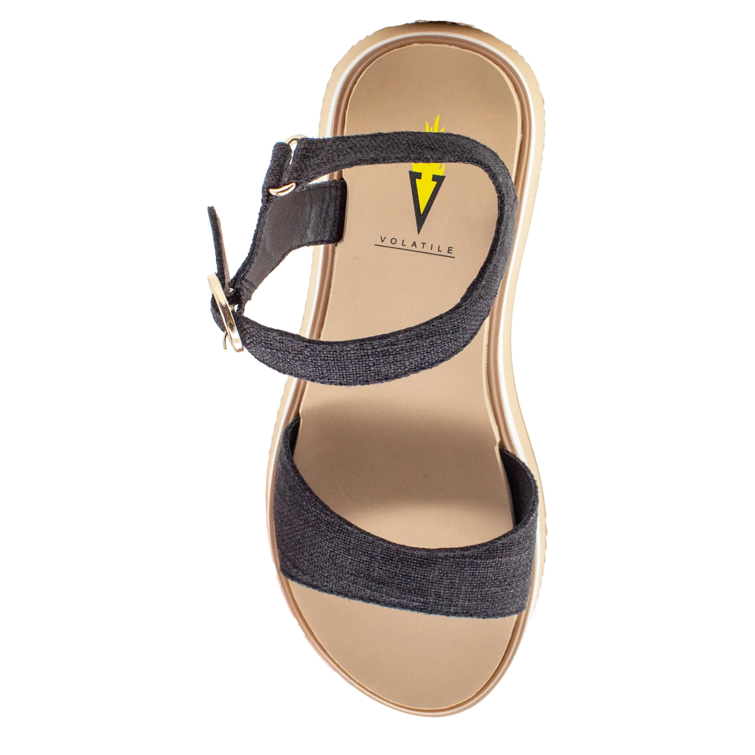 VOLATILE-WOMENS PORCINI PLATFORM SANDAL-BLACK & 