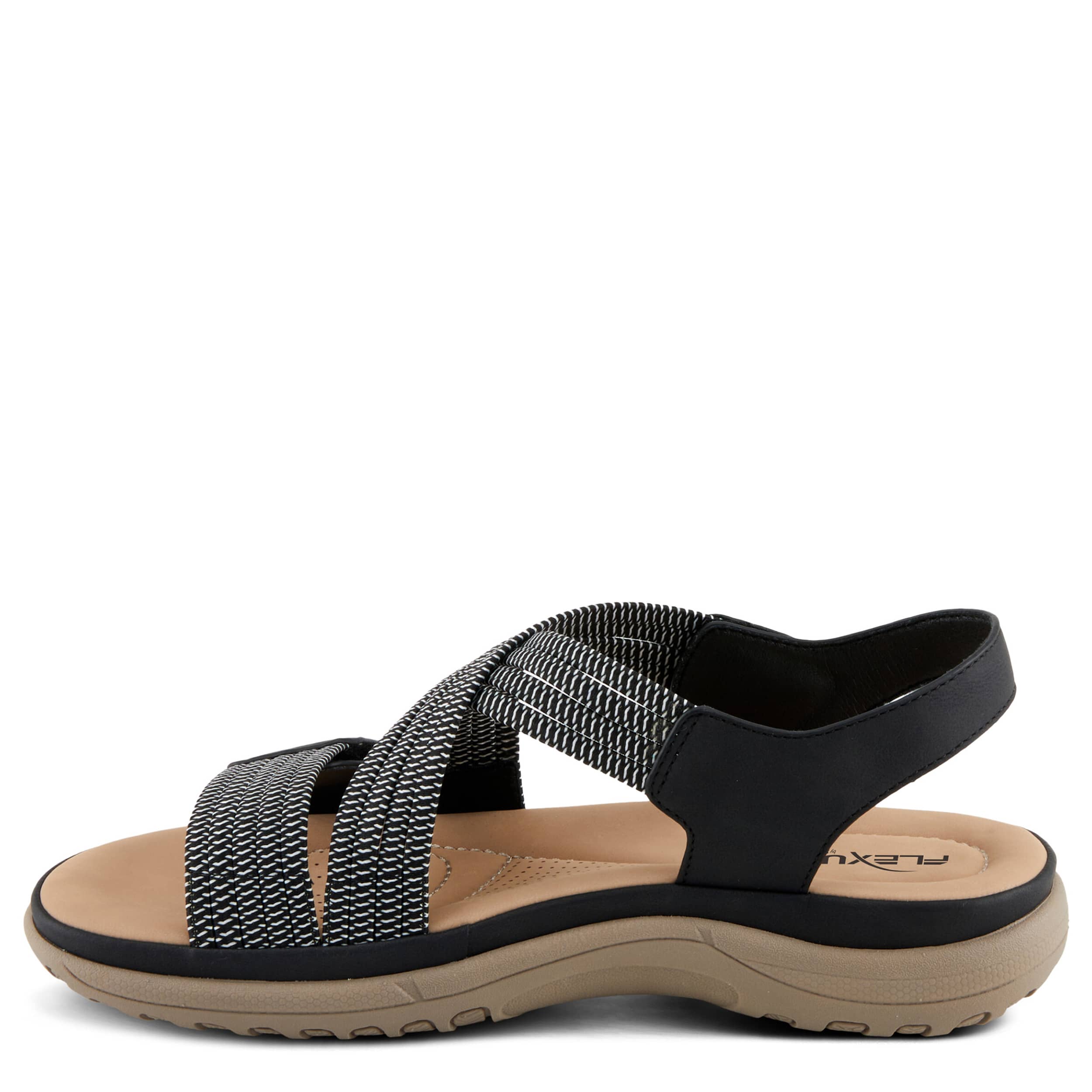 Flexus-WOMENS CROSSBEAM SANDAL-BLACK & 