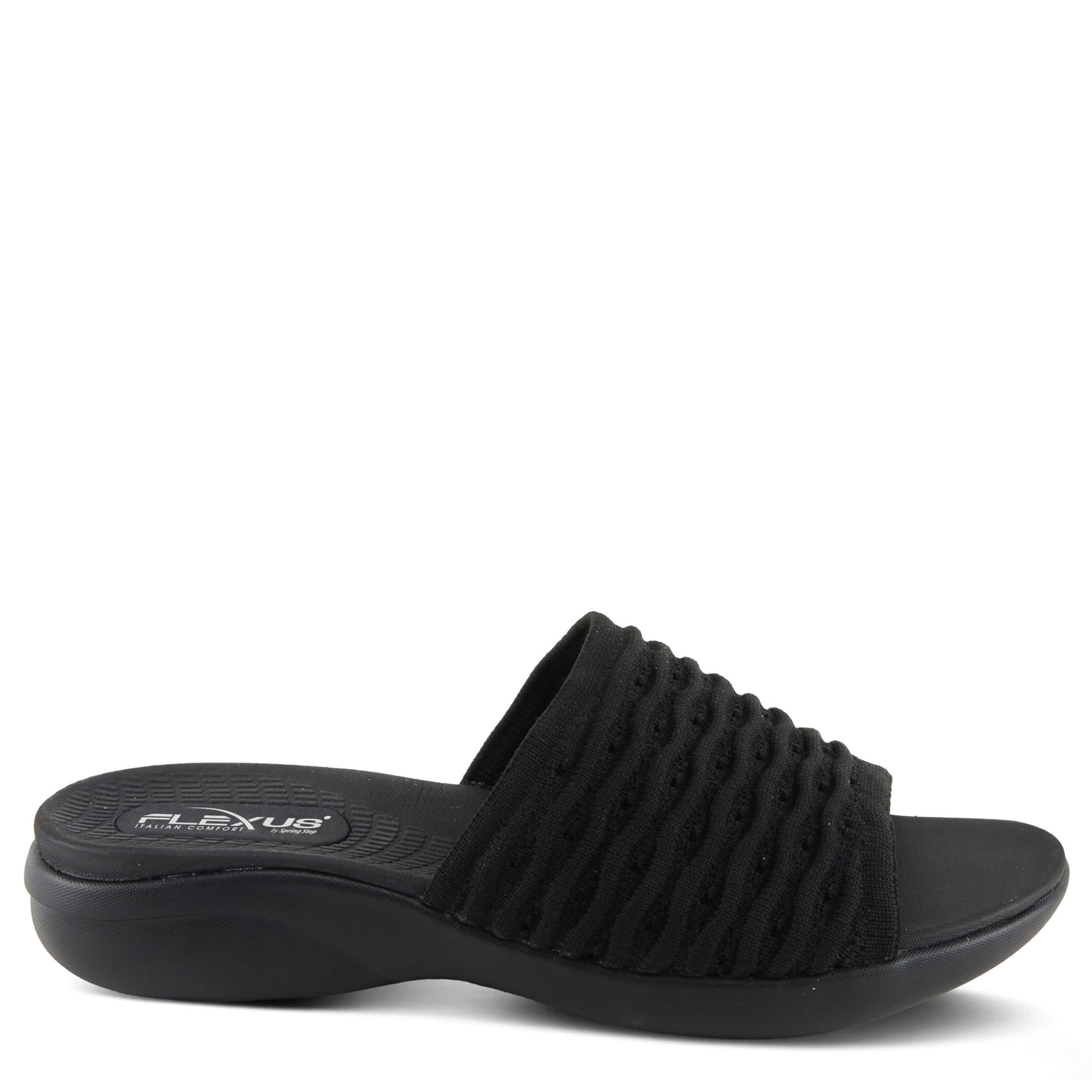 Flexus-WOMENS DEONDRE SLIDE SANDAL-BLACK & 