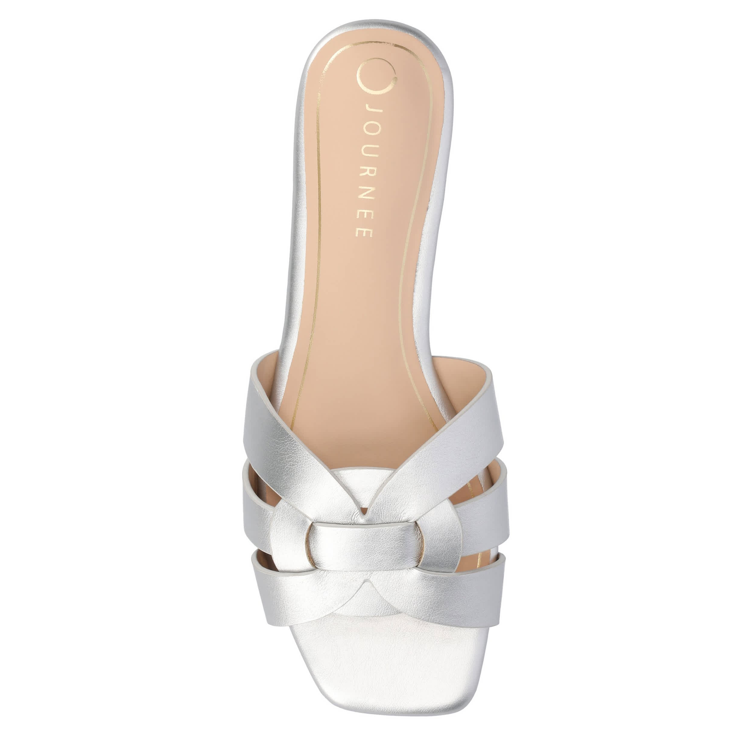 JOURNEE COLLECTION-WOMENS ARRINA SANDALS-SILVER & 