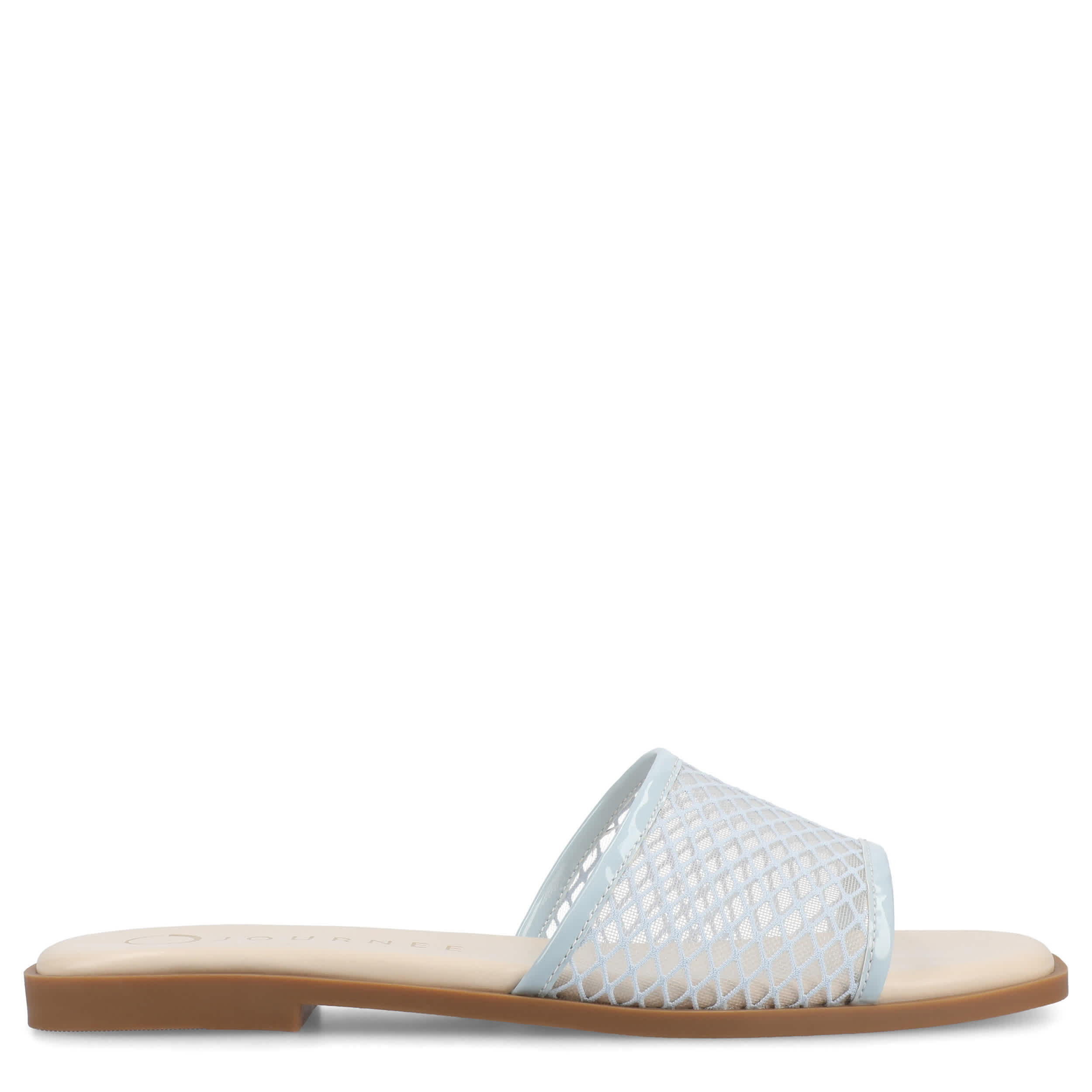 JOURNEE COLLECTION-WOMENS BRECKLY SLIDE SANDAL-PALE BLUE & 