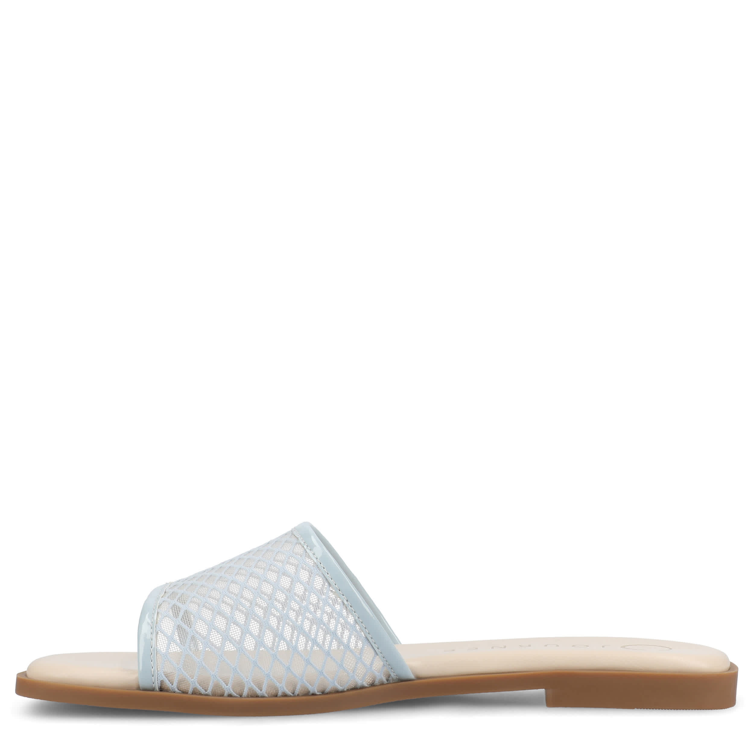 JOURNEE COLLECTION-WOMENS BRECKLY SLIDE SANDAL-PALE BLUE & 